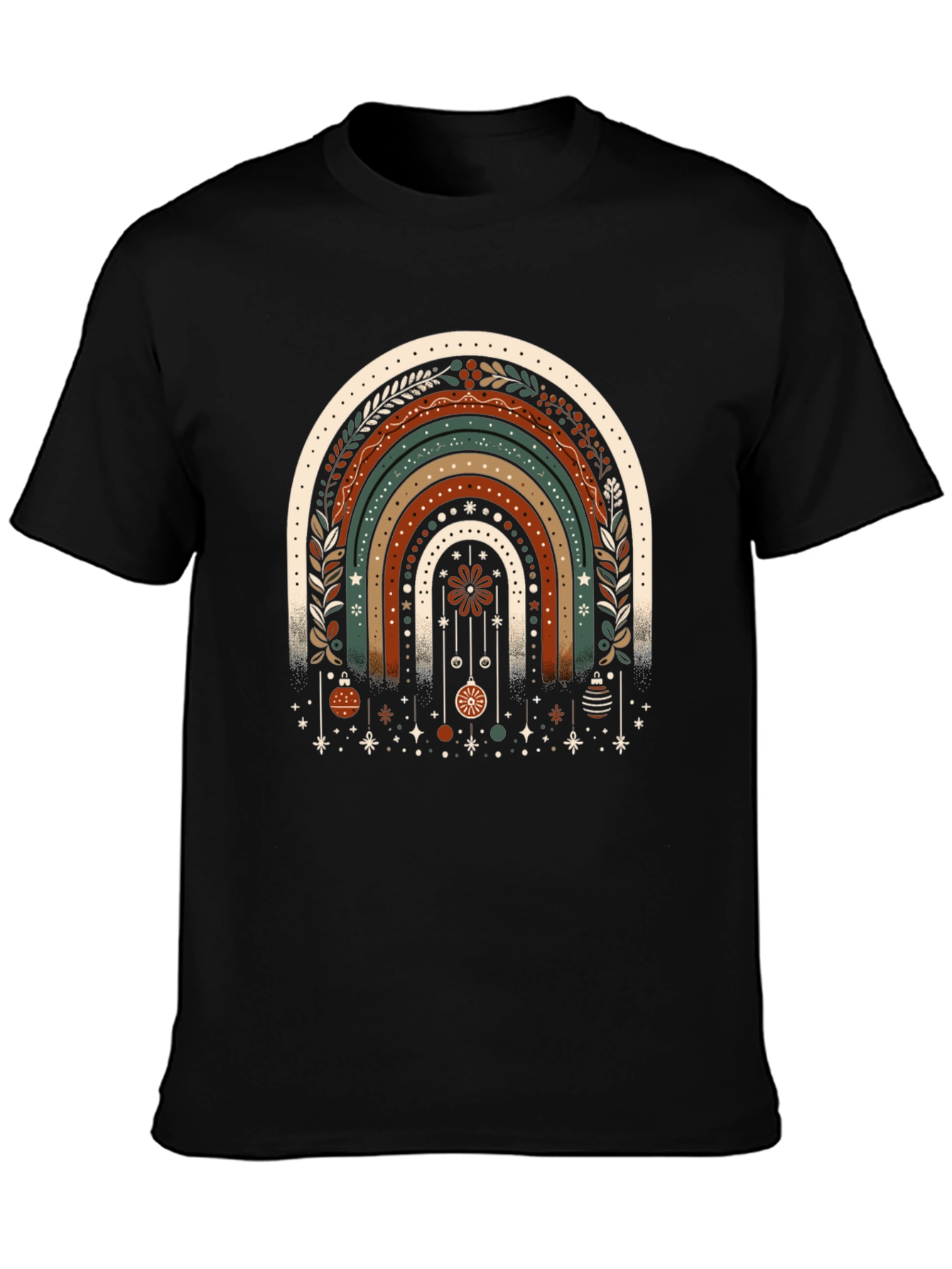 Boho Rainbow Christmas T-Shirt