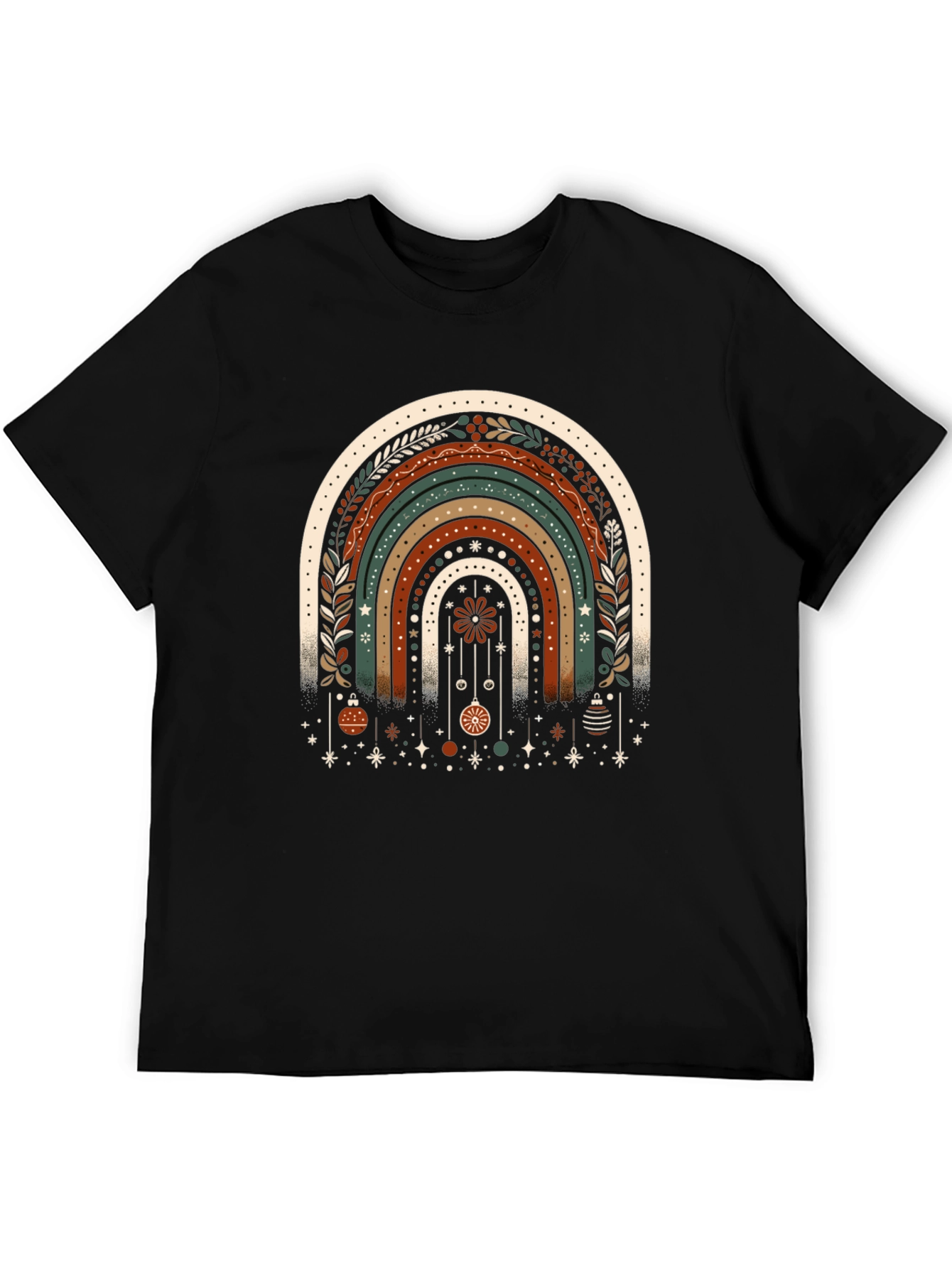 Boho Rainbow Christmas T-Shirt