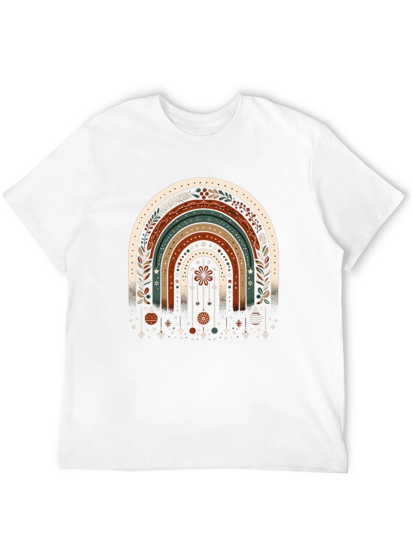 Boho Rainbow Christmas T-Shirt