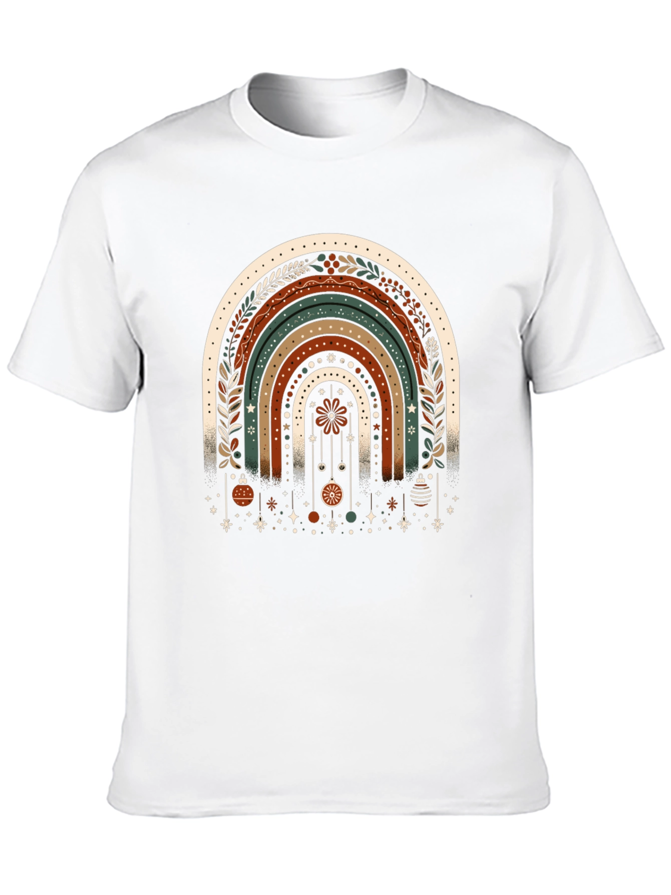 Boho Rainbow Christmas T-Shirt