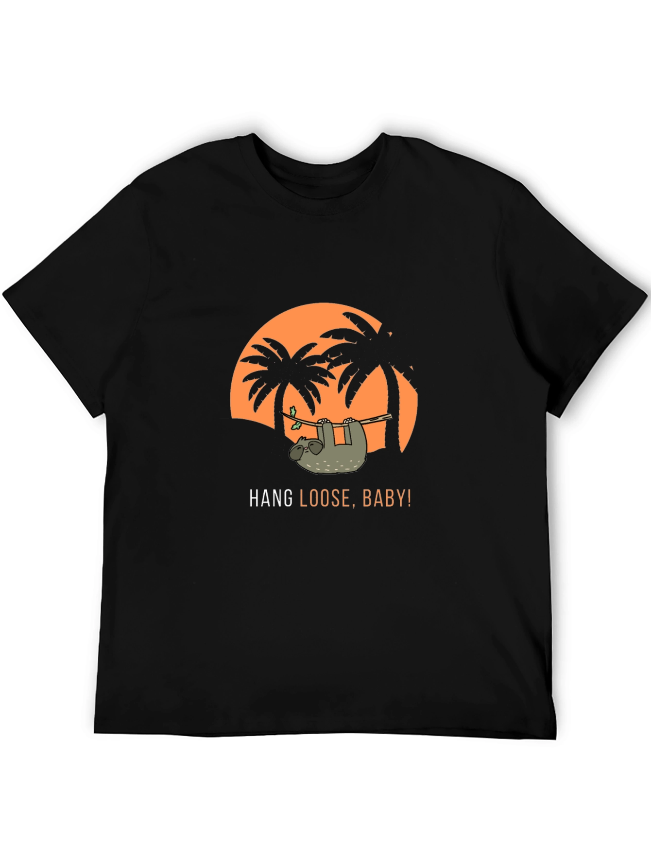 Hang Loose Sloth Graphic T-Shirt - Tropical Vacation Vibes