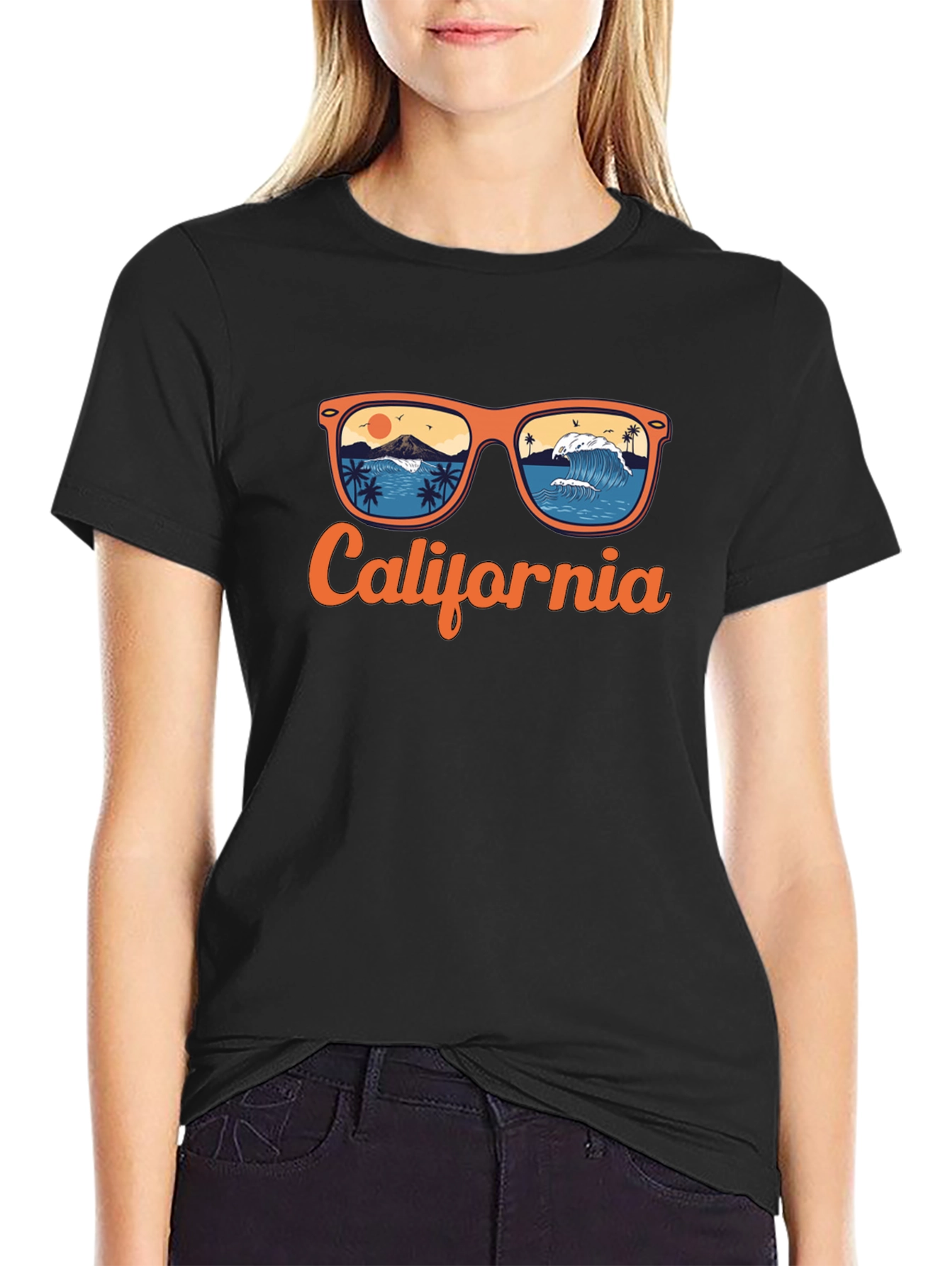 California Beach Sunglasses Graphic T-Shirt