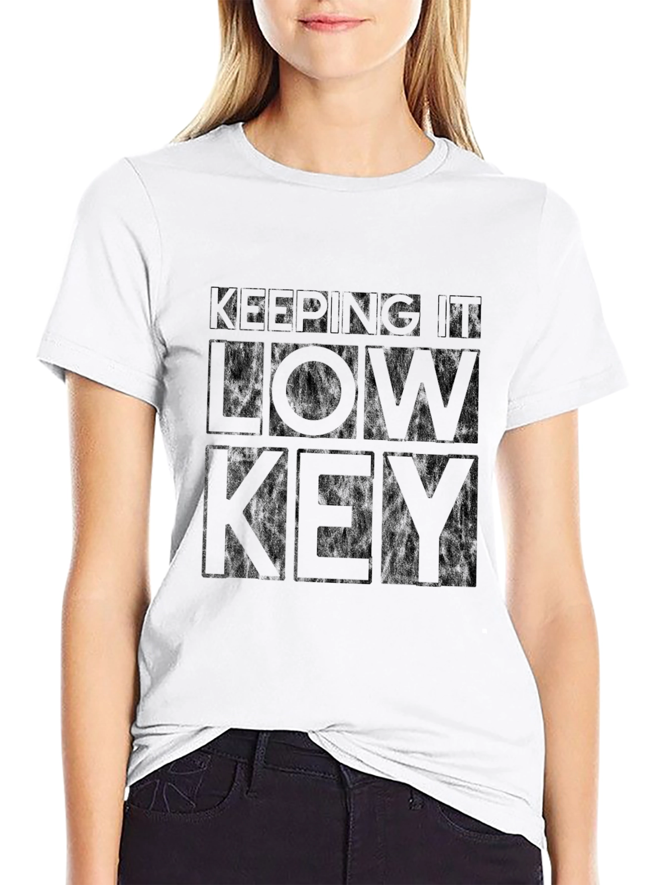 Keeping It Low Key Black Graphic Tee