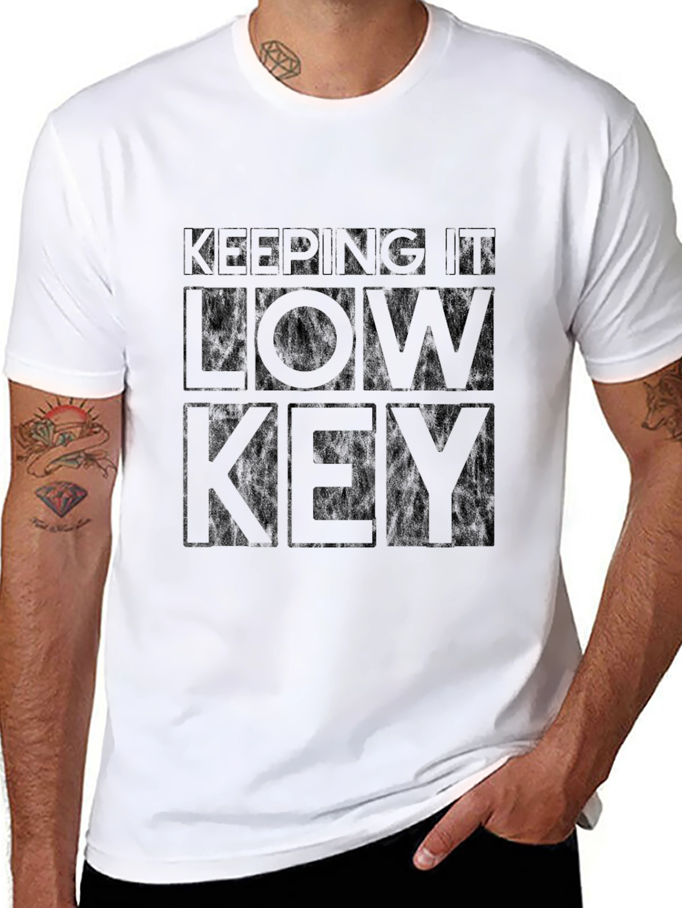 Keeping It Low Key Black Graphic Tee