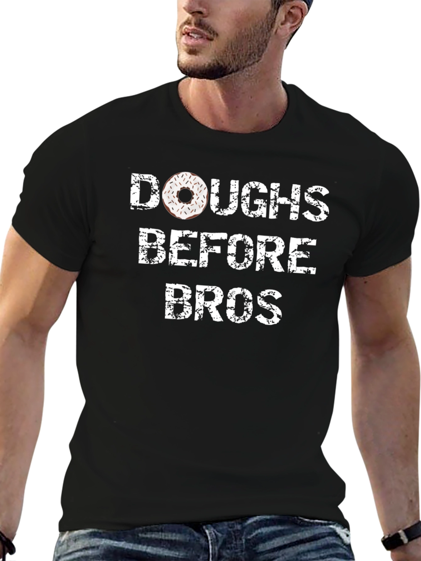 Doughs Before Bros Funny Donut T-Shirt