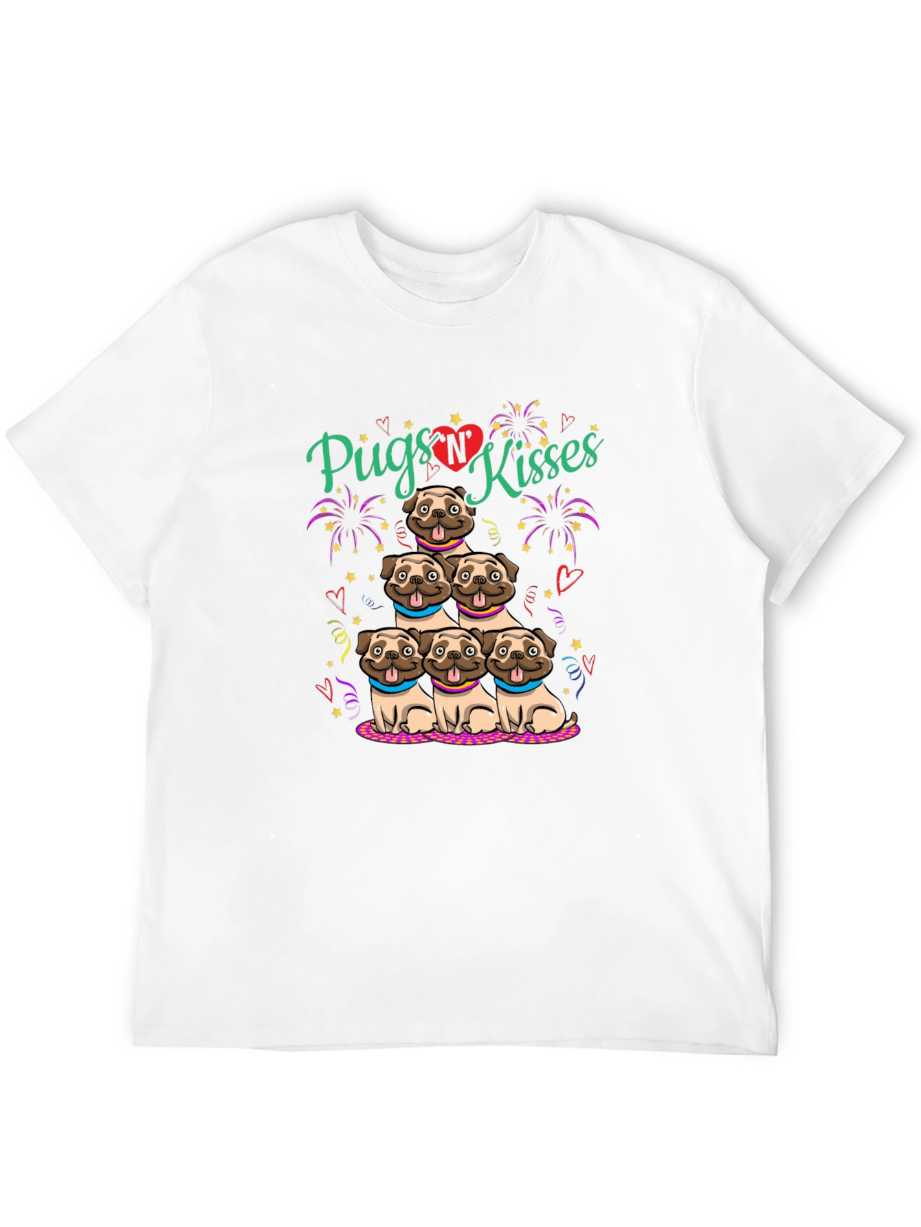 Pugs N Kisses Graphic T-Shirt