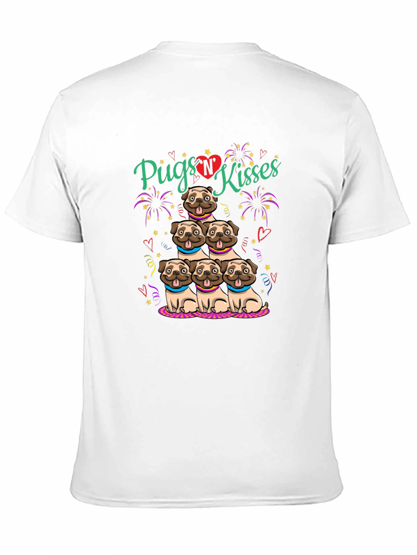 Pugs N Kisses Graphic T-Shirt