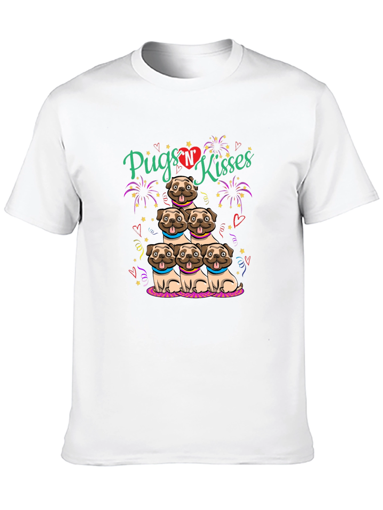 Pugs N Kisses Graphic T-Shirt