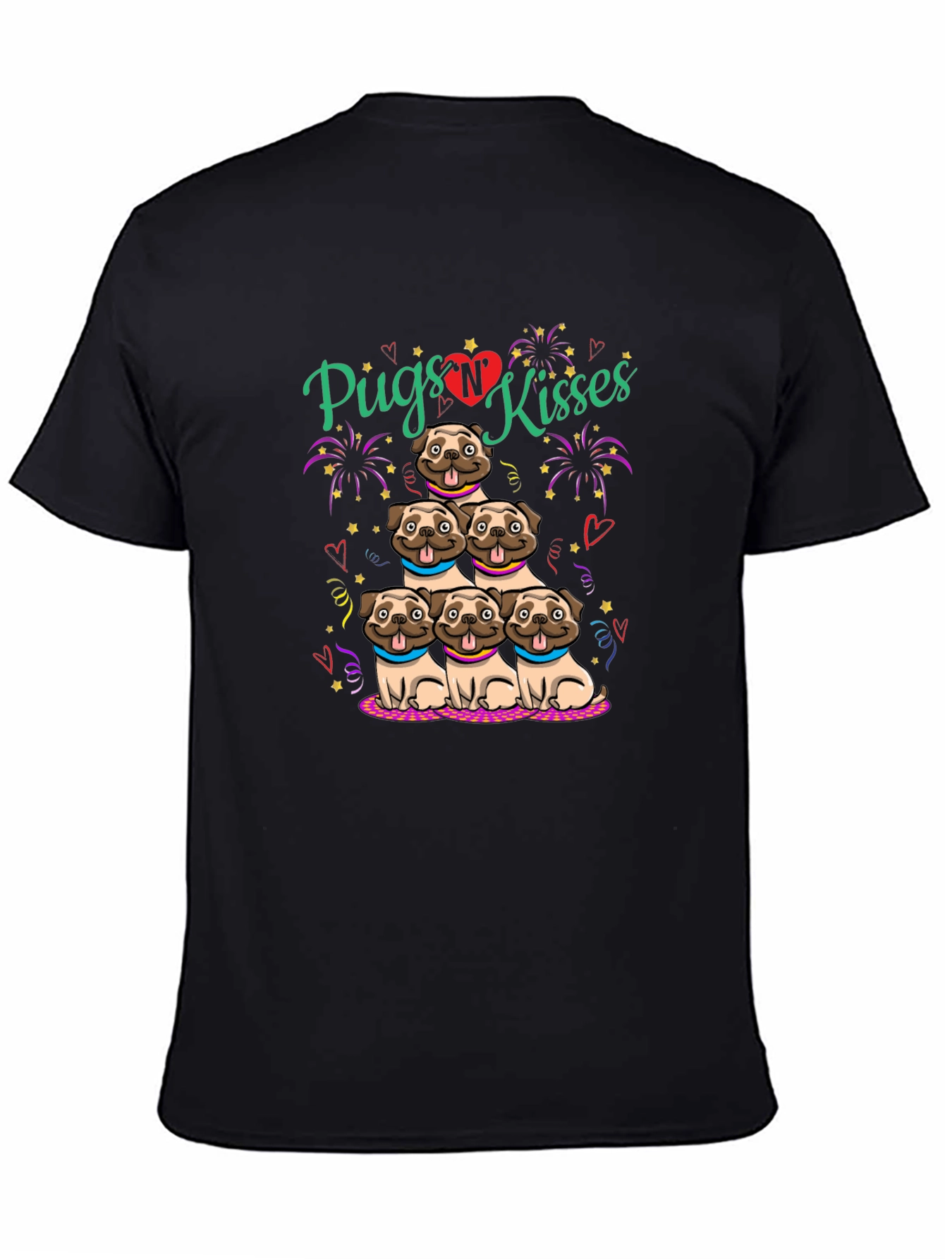 Pugs N Kisses Graphic T-Shirt