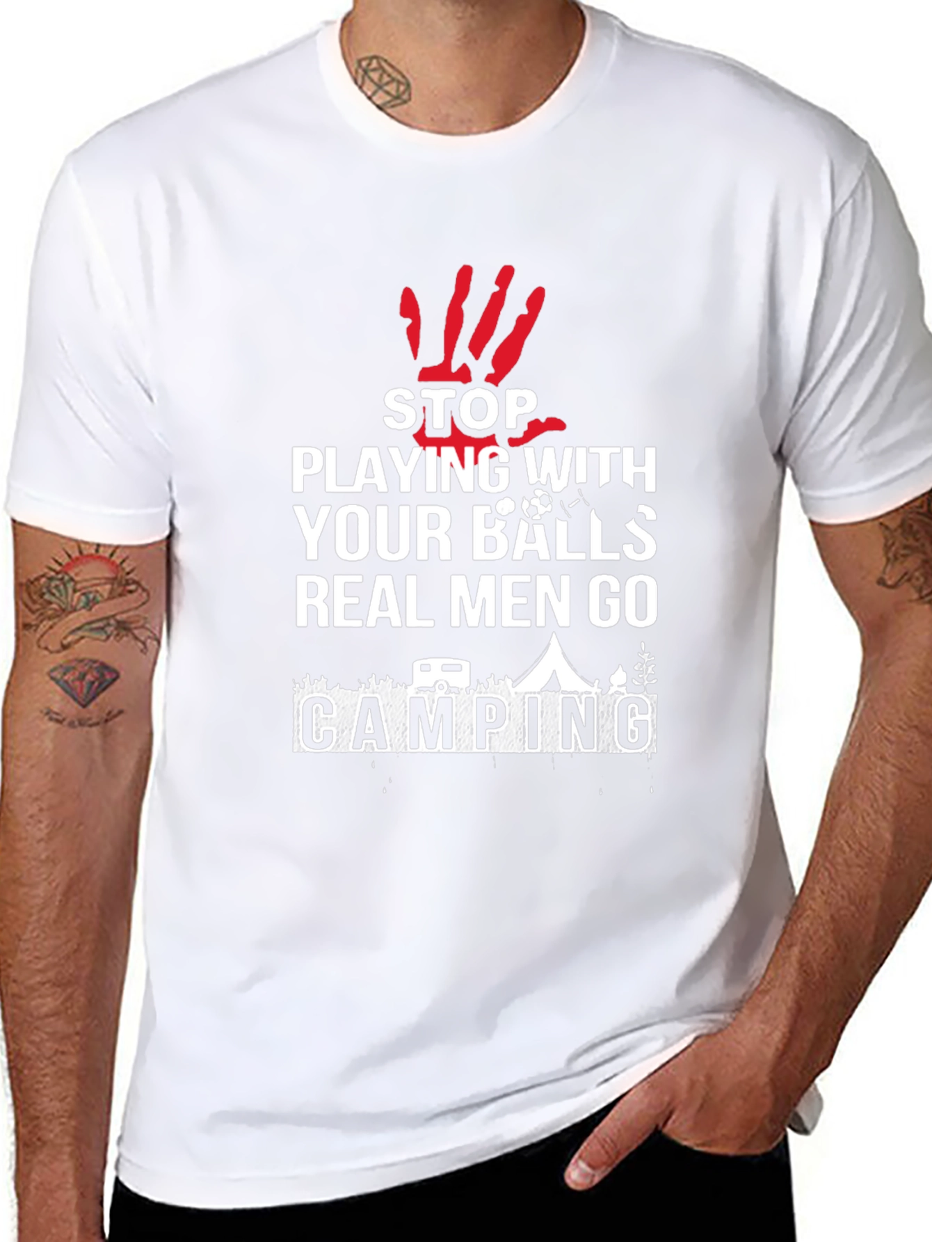 Funny Camping T-Shirt: Real Men Go Camping