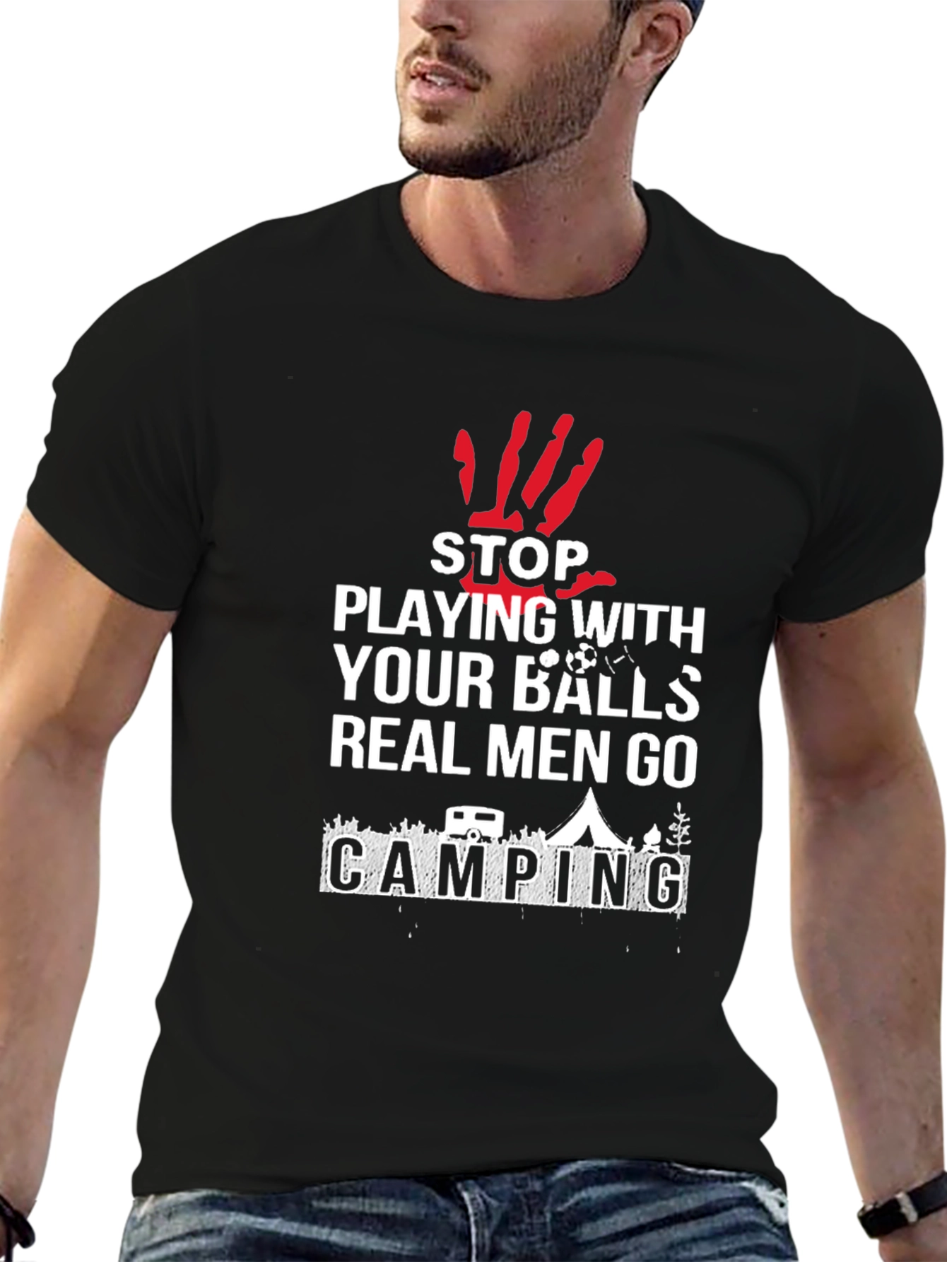 Funny Camping T-Shirt: Real Men Go Camping