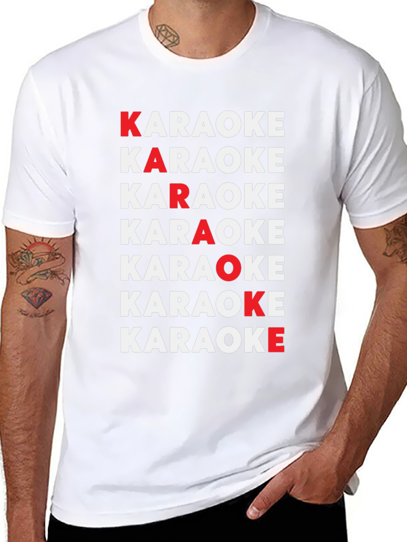 Karaoke Repeated Graphic T-Shirt