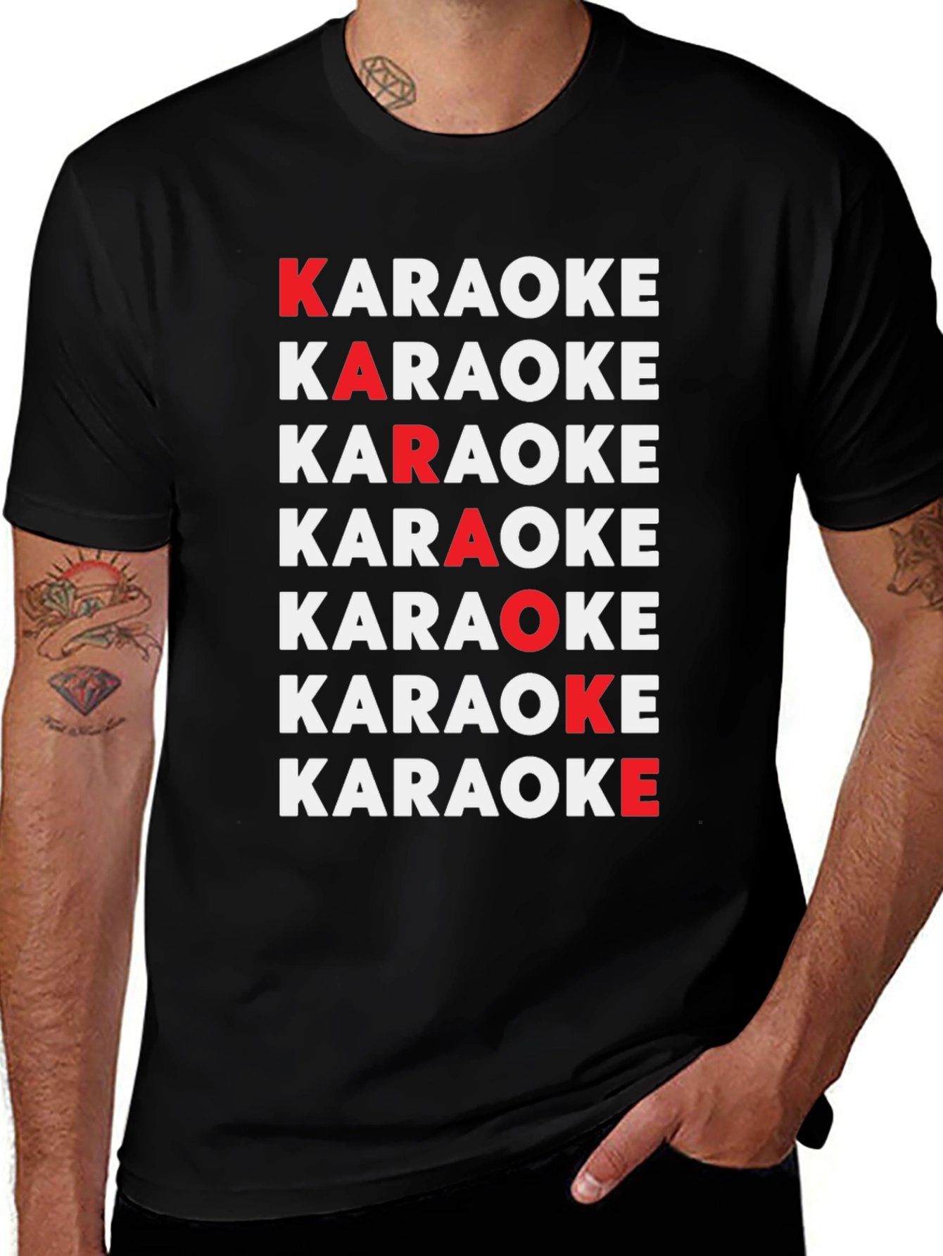 Karaoke Repeated Graphic T-Shirt