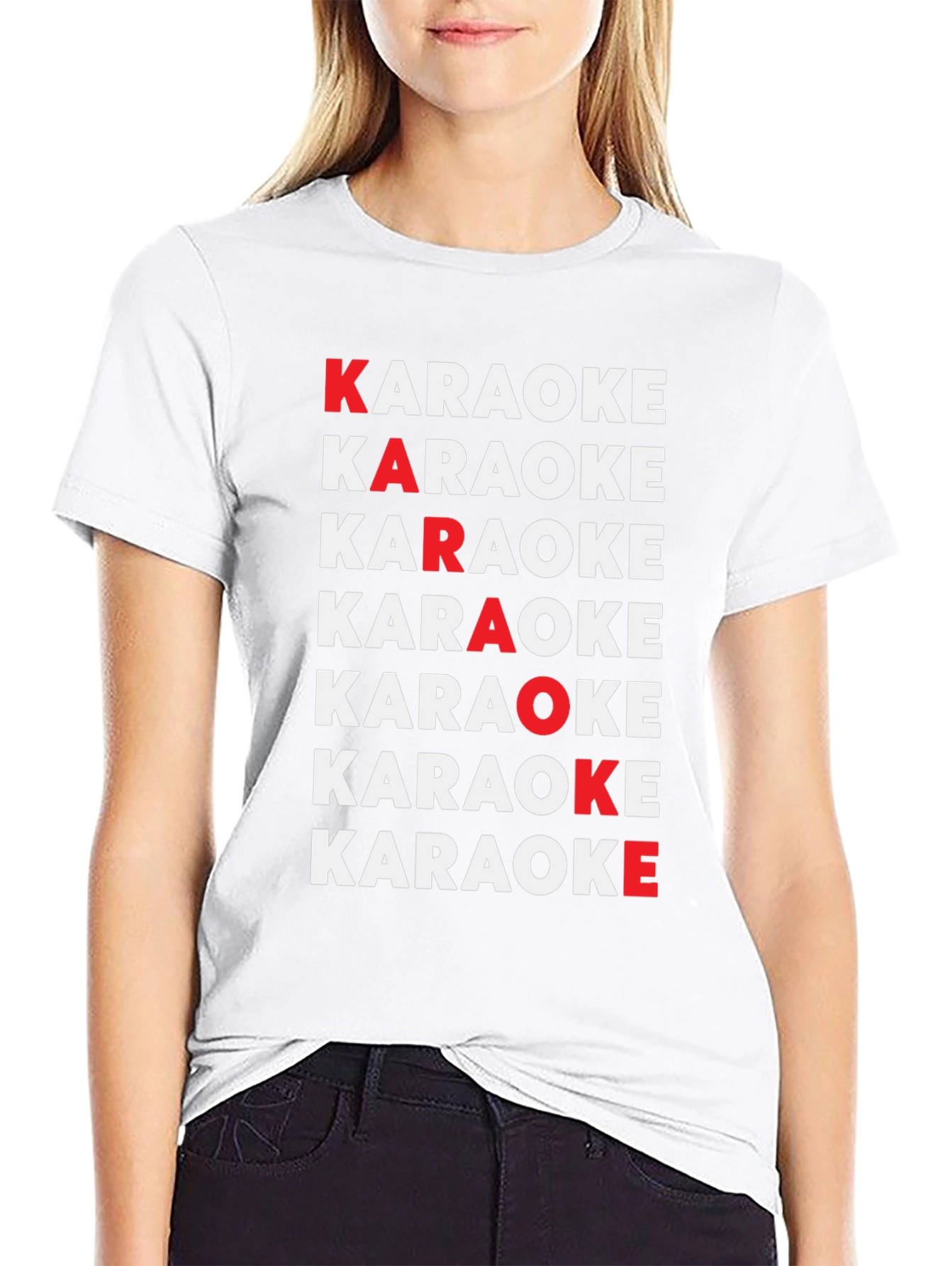 Karaoke Repeated Graphic T-Shirt