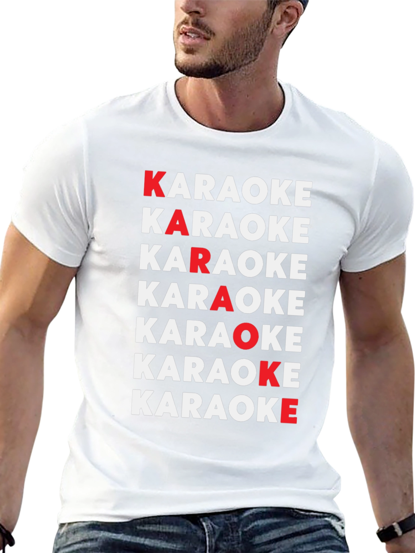 Karaoke Repeated Graphic T-Shirt