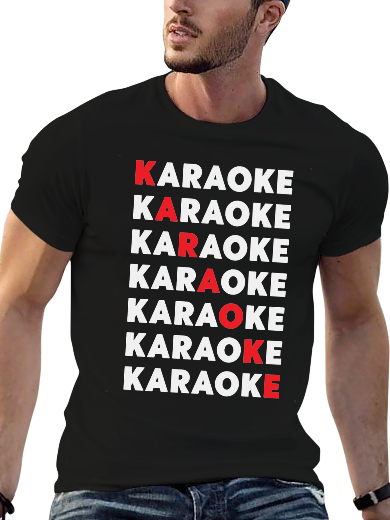 Karaoke Repeated Graphic T-Shirt