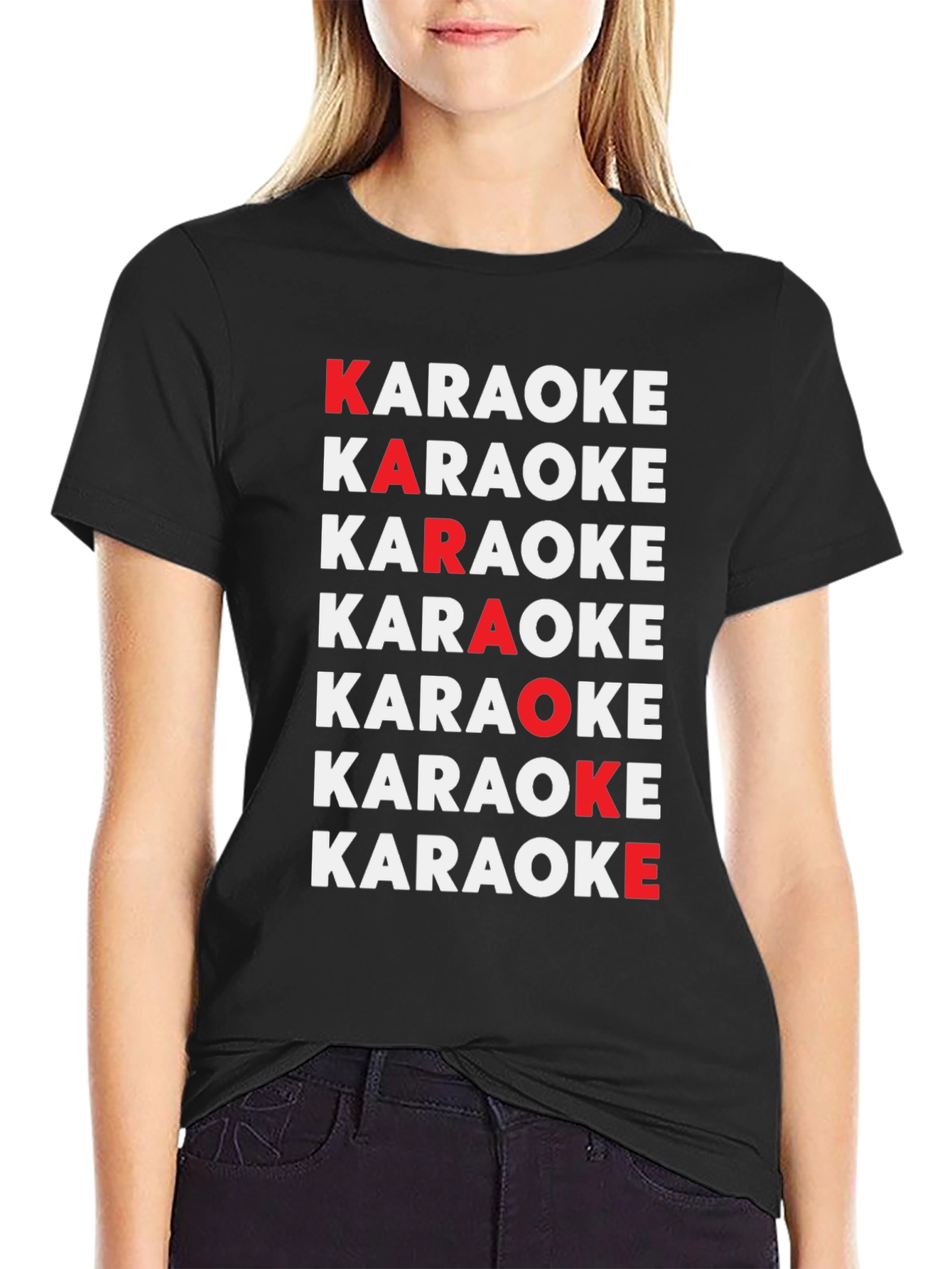 Karaoke Repeated Graphic T-Shirt