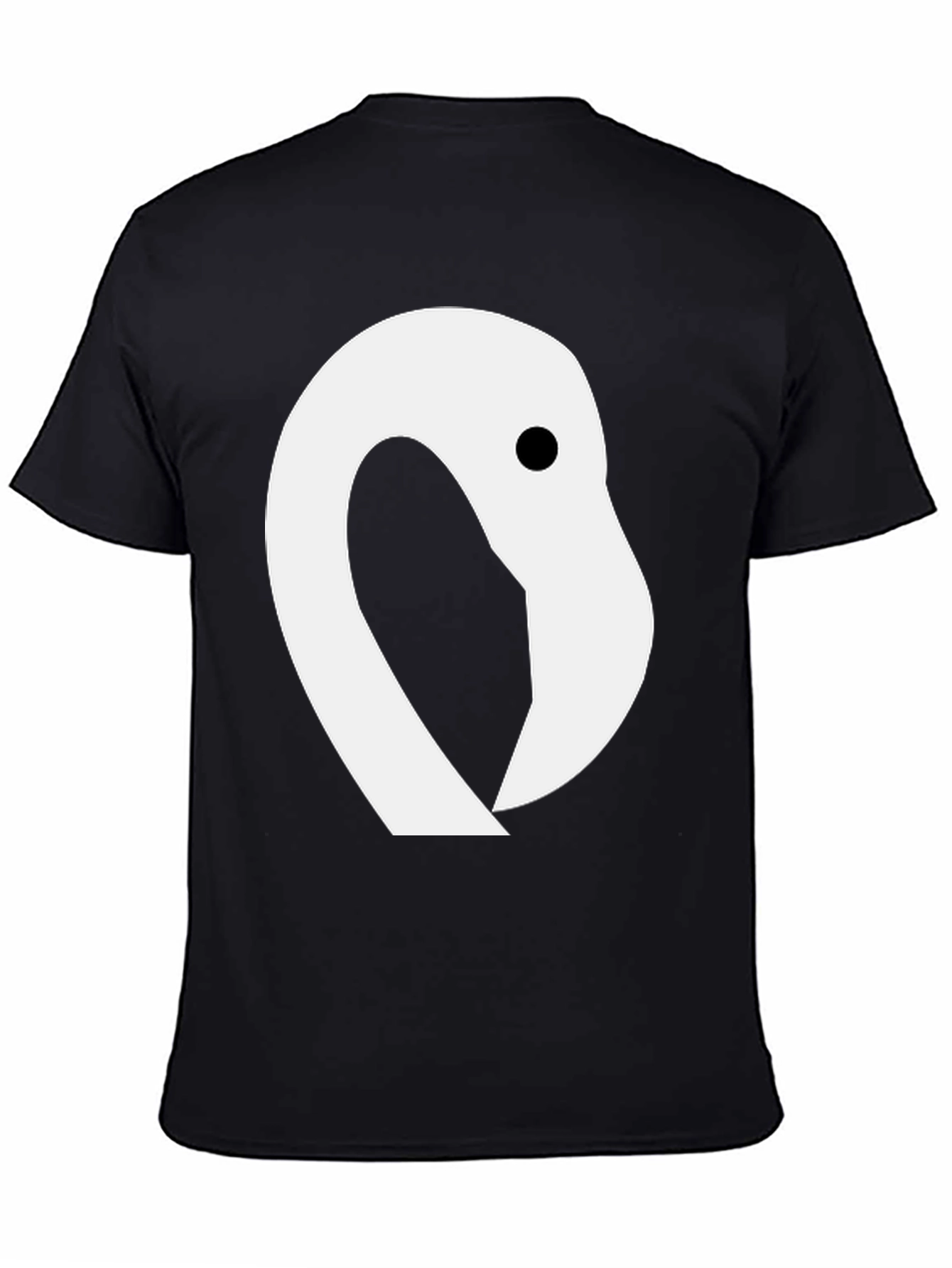 Flamingo Head Graphic Tee - Casual Black T-Shirt