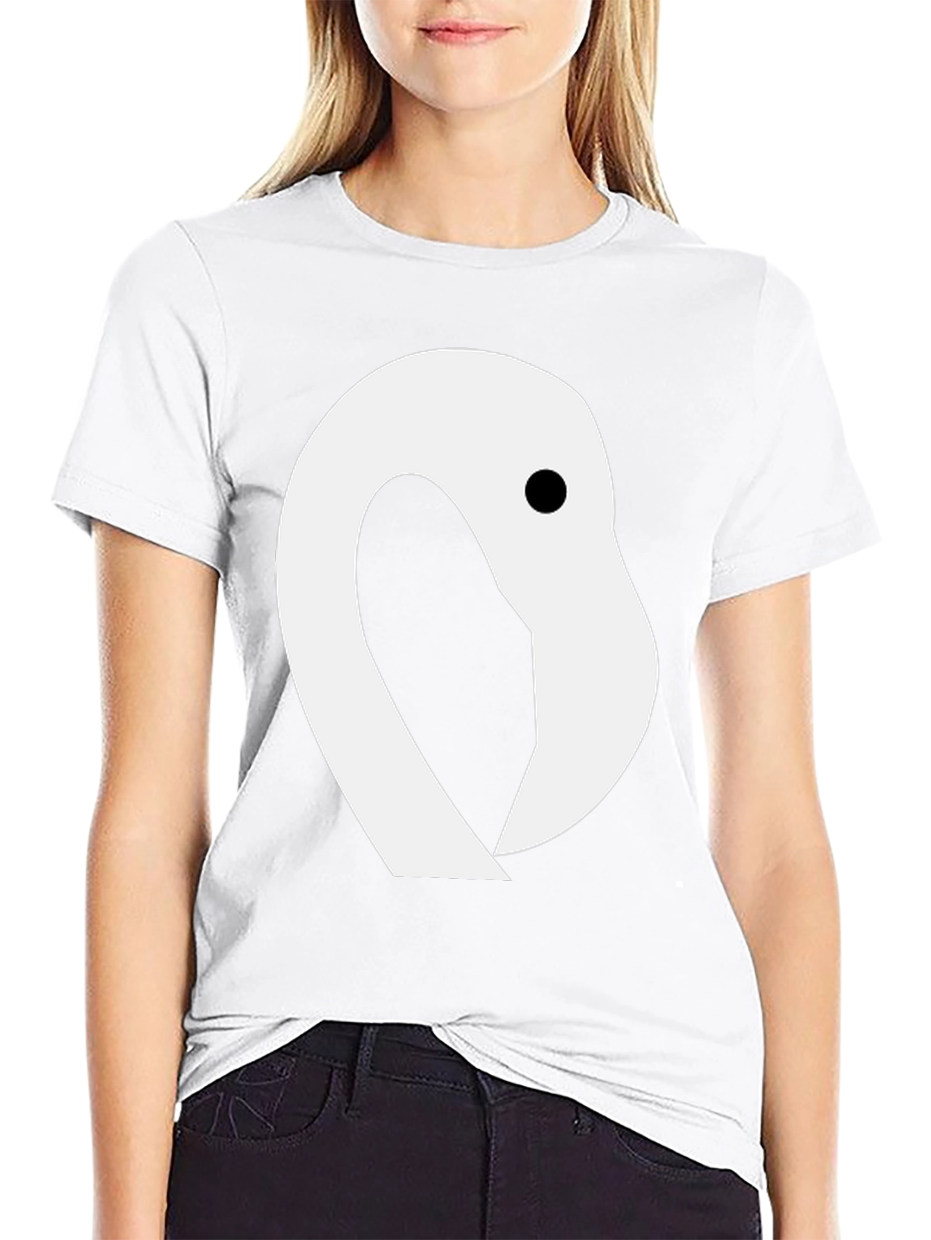 Flamingo Head Graphic Tee - Casual Black T-Shirt