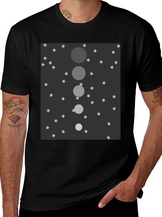 Celestial Sphere Mens Black Graphic Tee