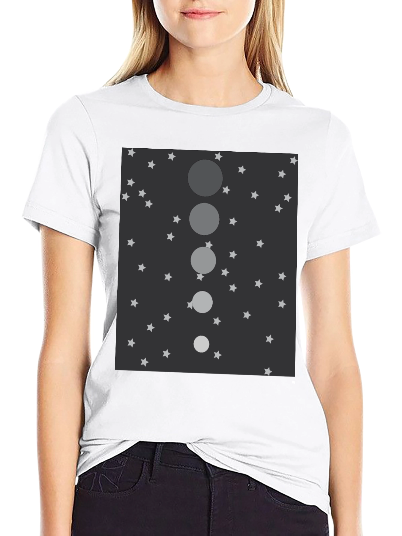 Celestial Sphere Mens Black Graphic Tee