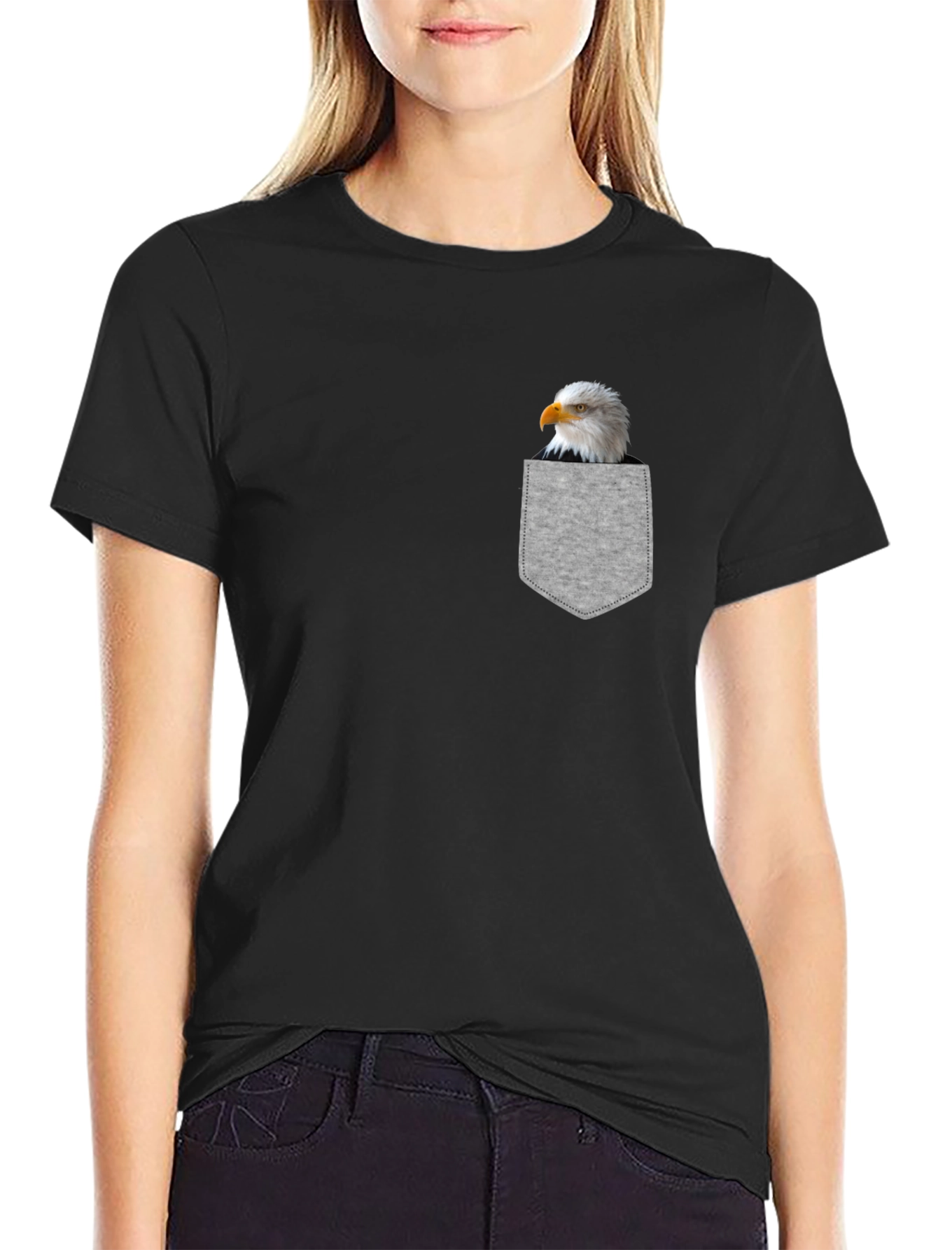 Eagle Pocket T-Shirt - Patriotic Bird Tee