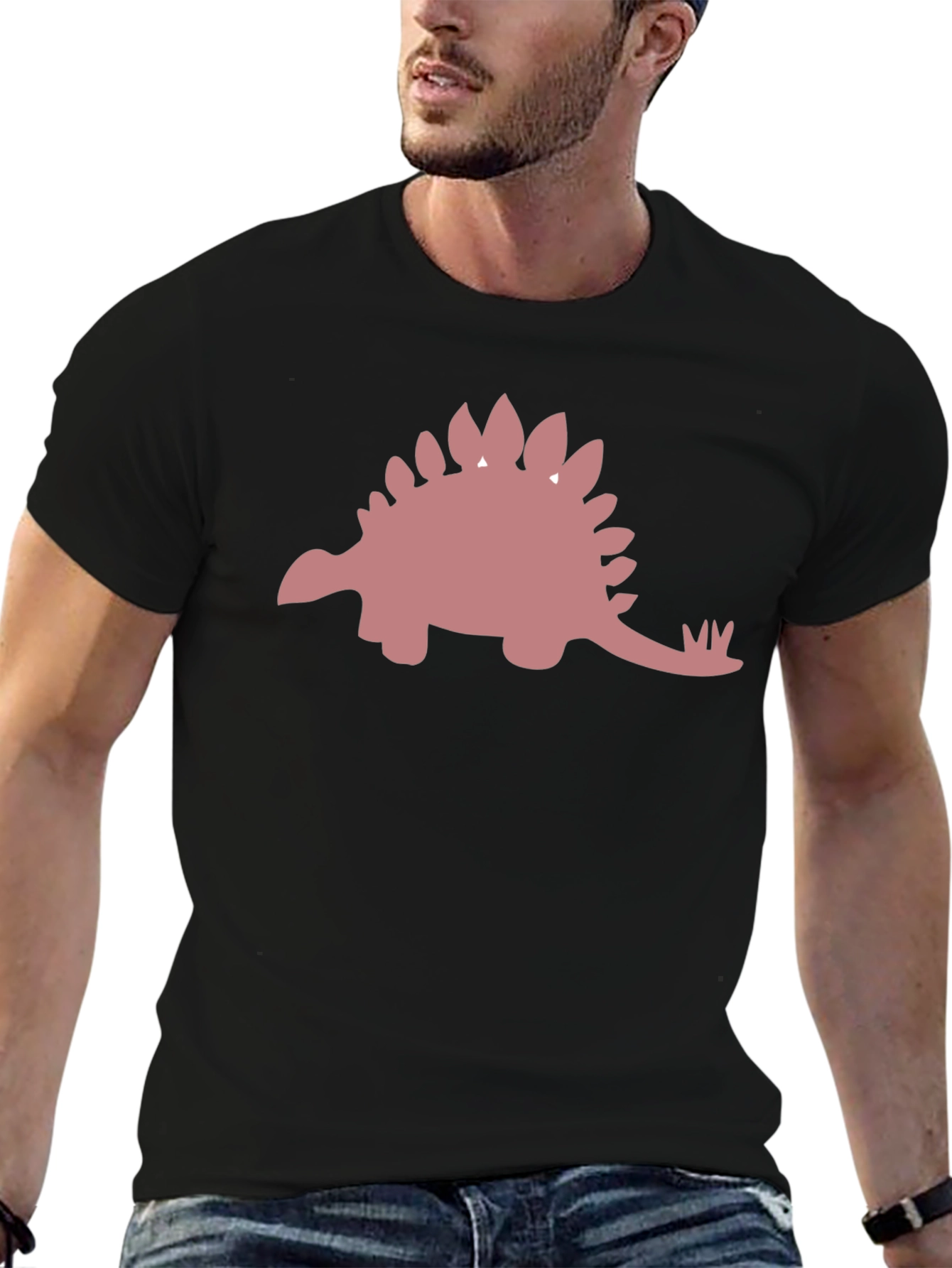 Dino Graphic Tee - Black Casual T-Shirt
