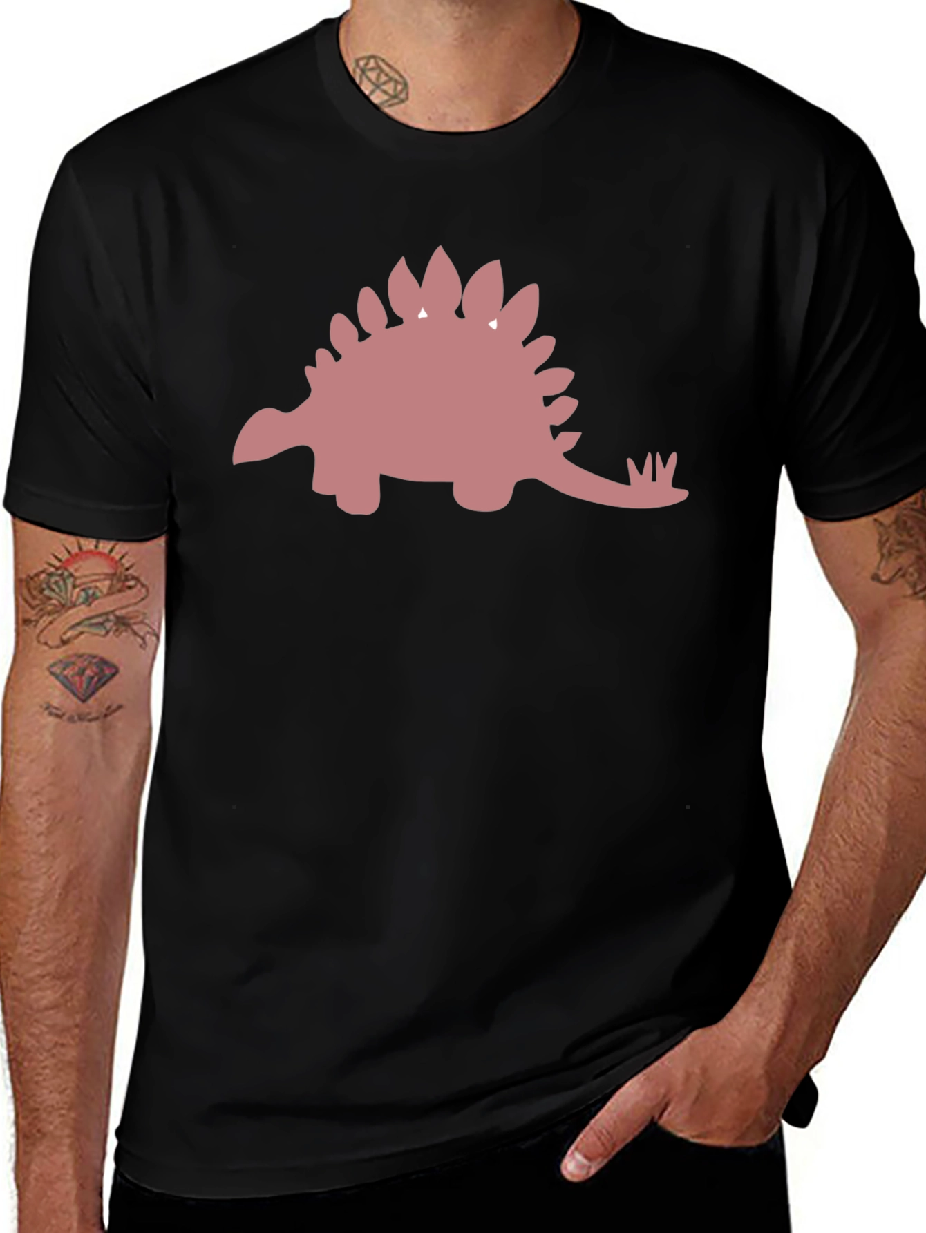 Dino Graphic Tee - Black Casual T-Shirt