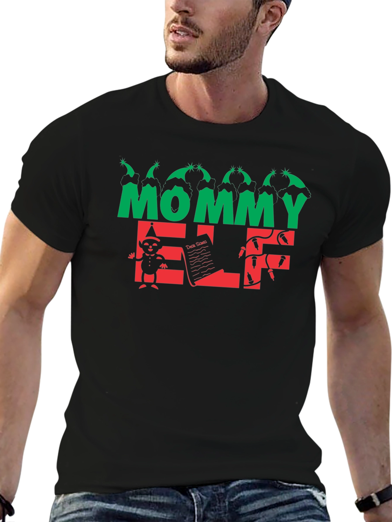 Mommy Elf Christmas T-Shirt - Holiday Apparel