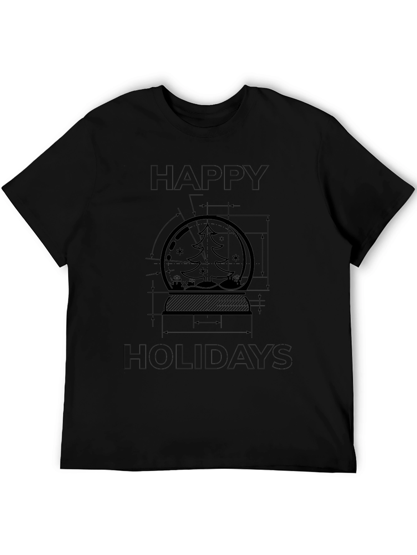 Festive Blueprint Holiday T-Shirt