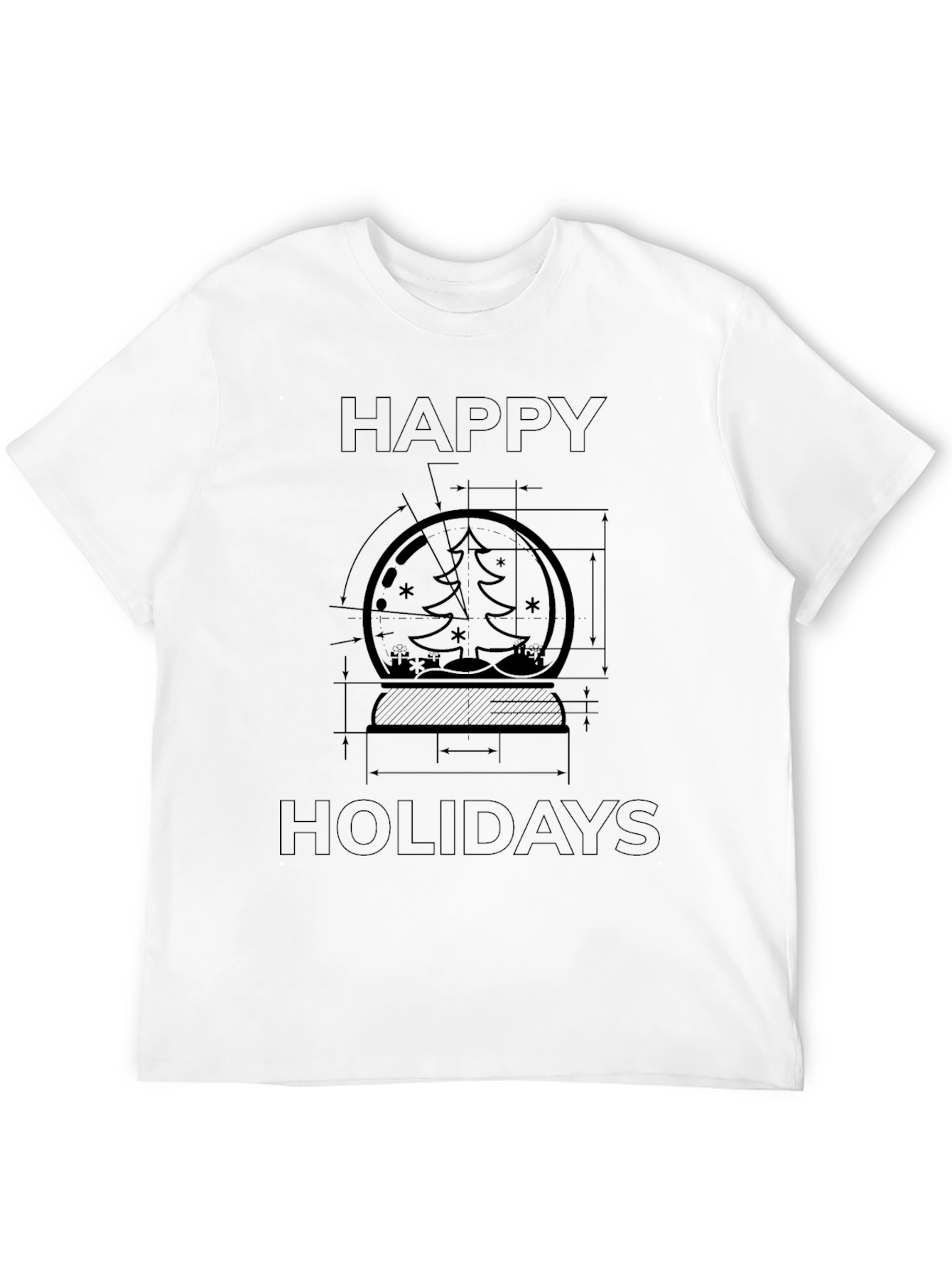 Festive Blueprint Holiday T-Shirt