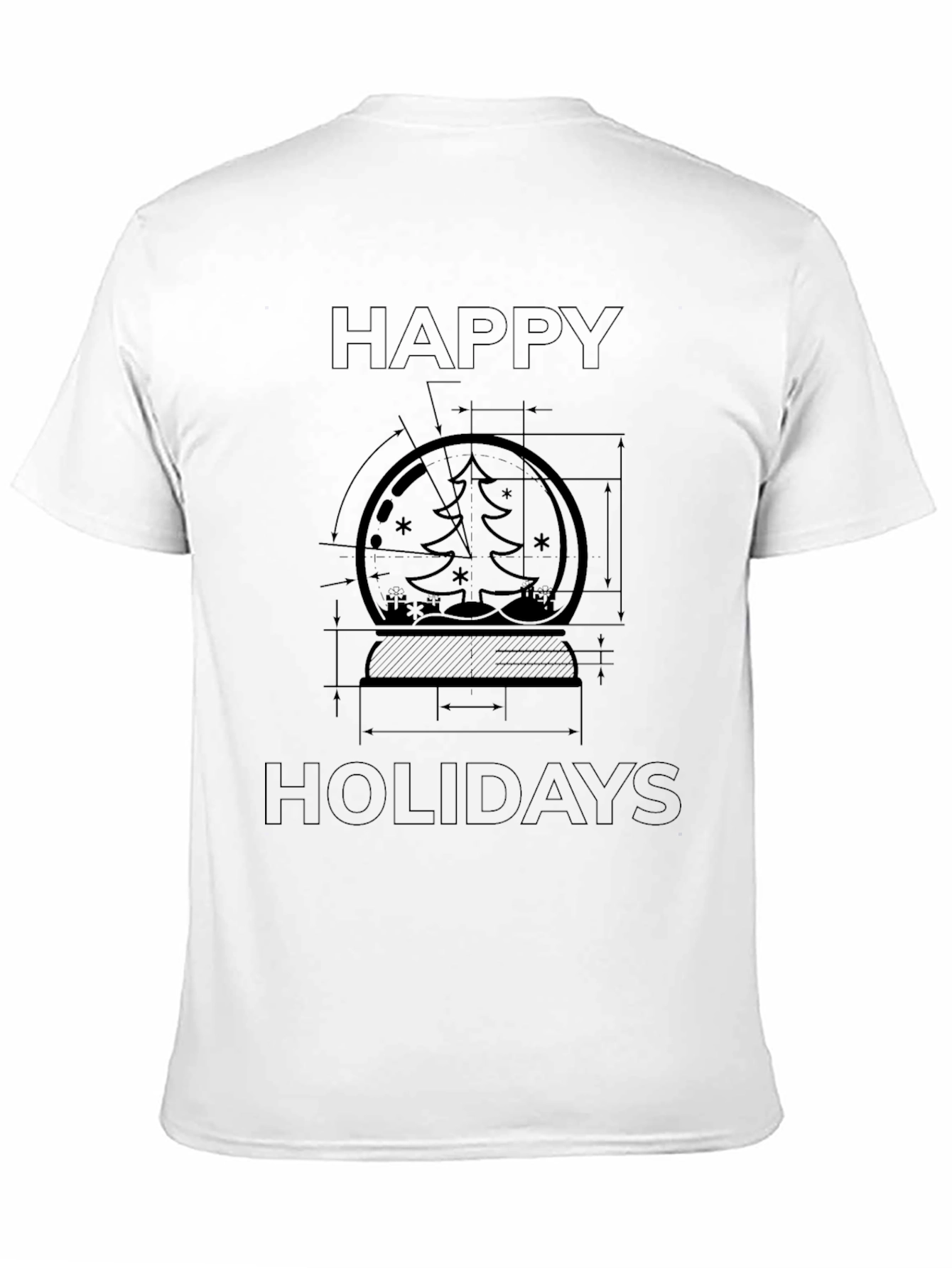 Festive Blueprint Holiday T-Shirt