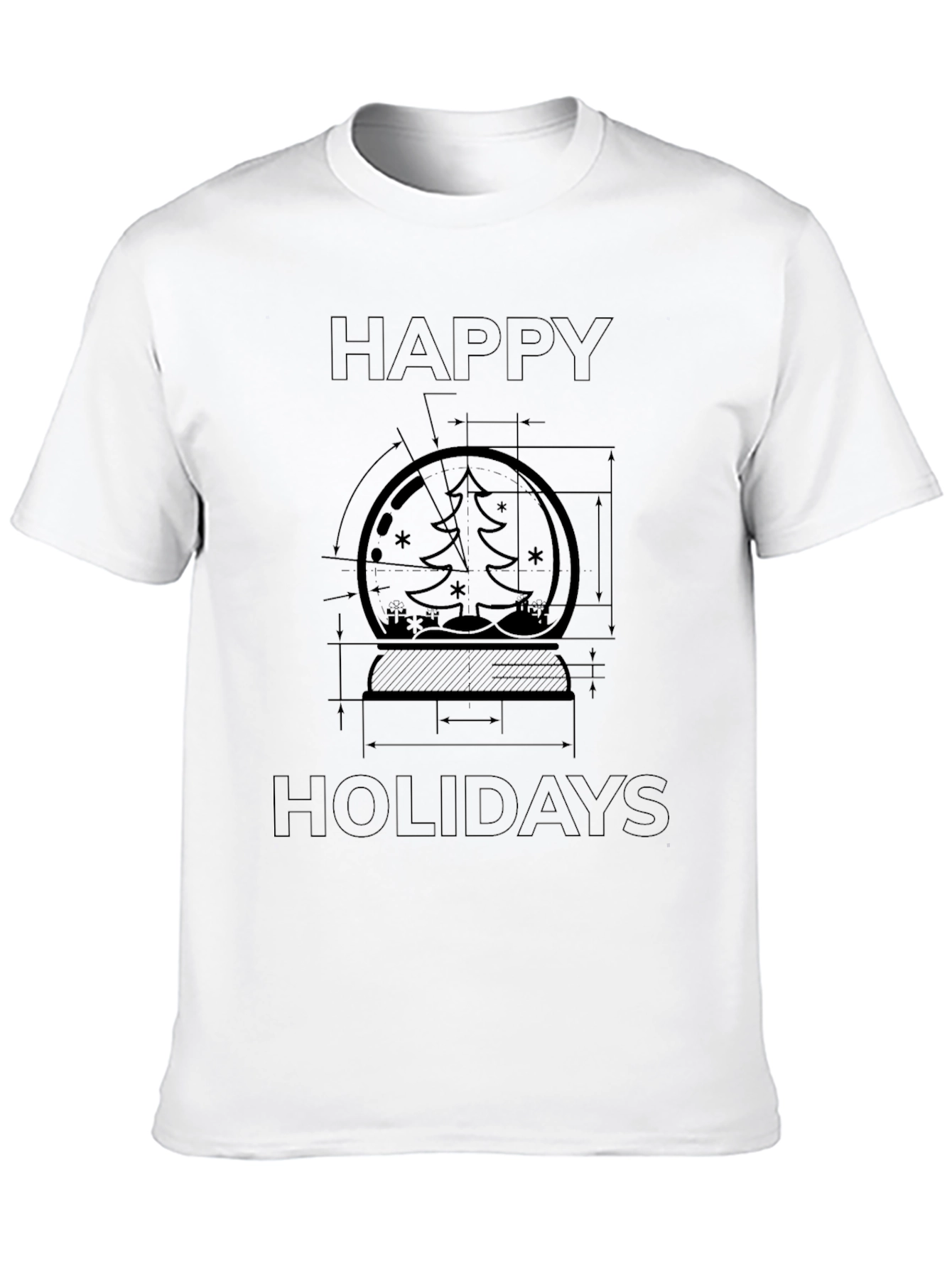Festive Blueprint Holiday T-Shirt