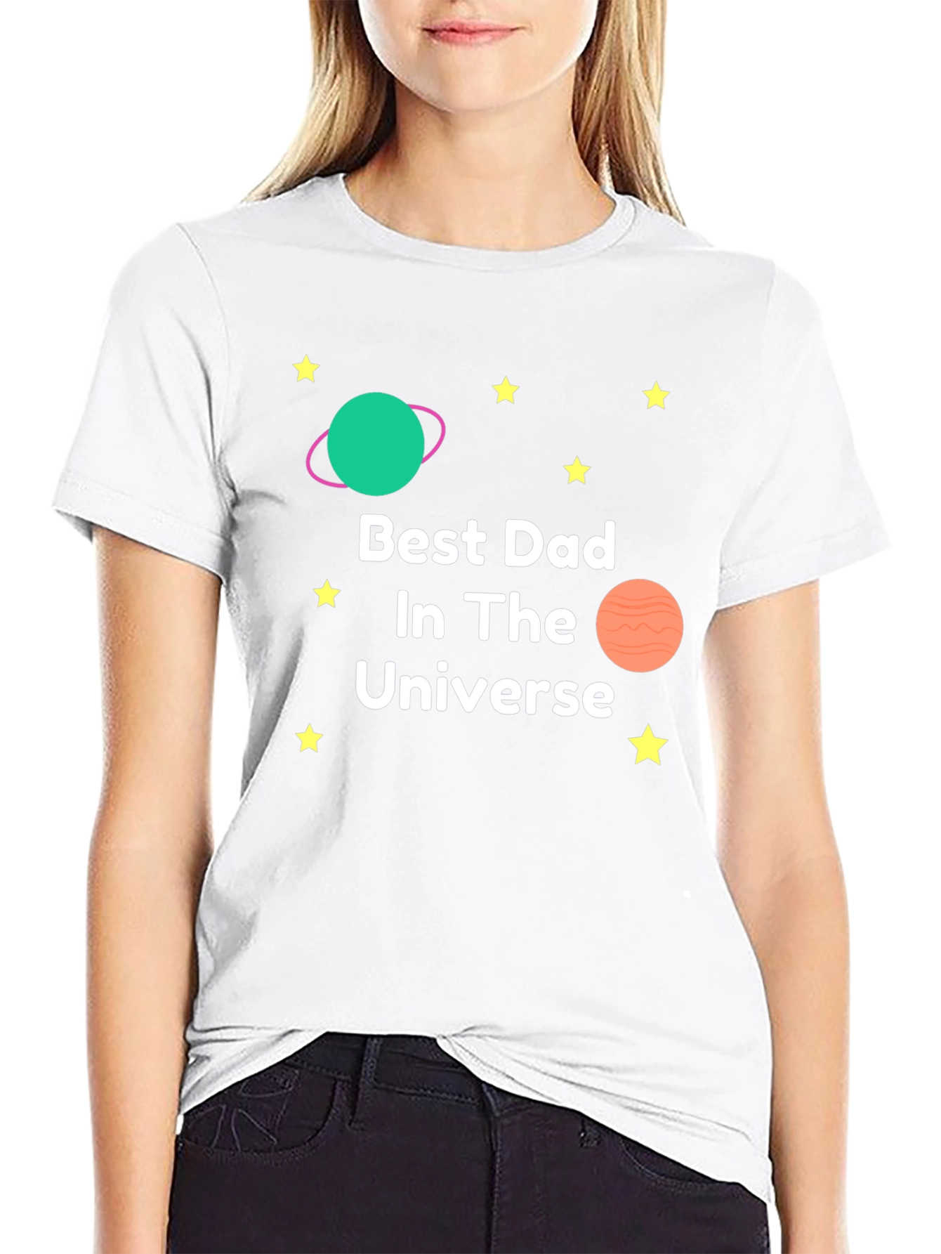 Best Dad in the Universe Black T-Shirt