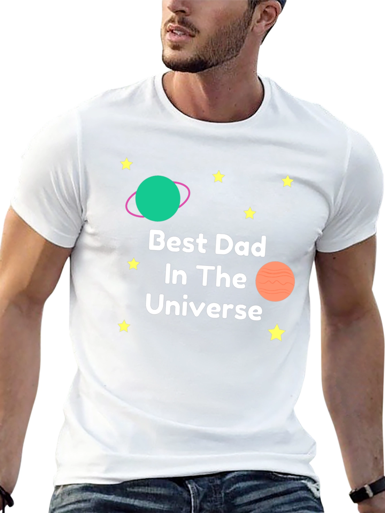 Best Dad in the Universe Black T-Shirt