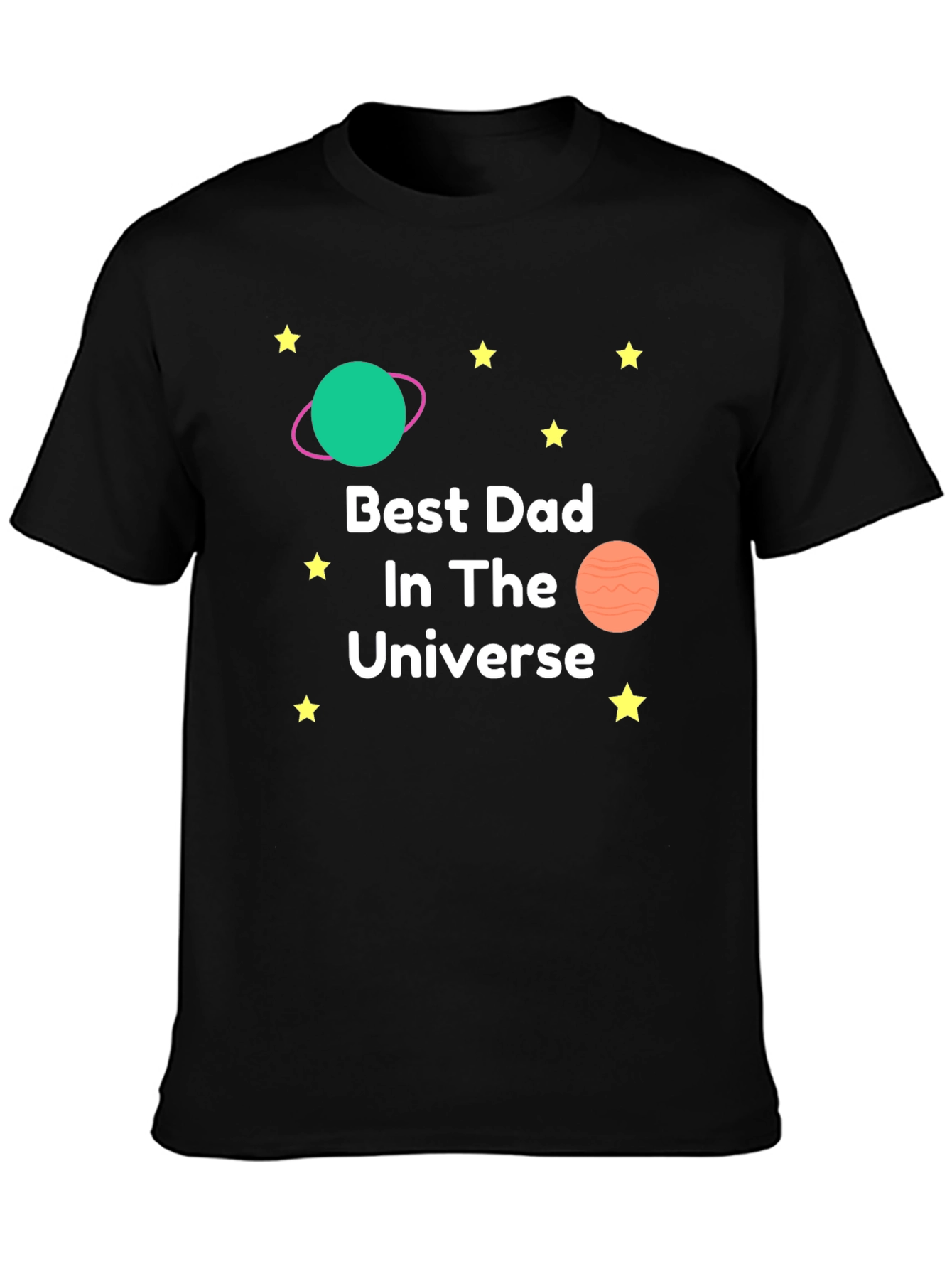 Best Dad in the Universe Black T-Shirt