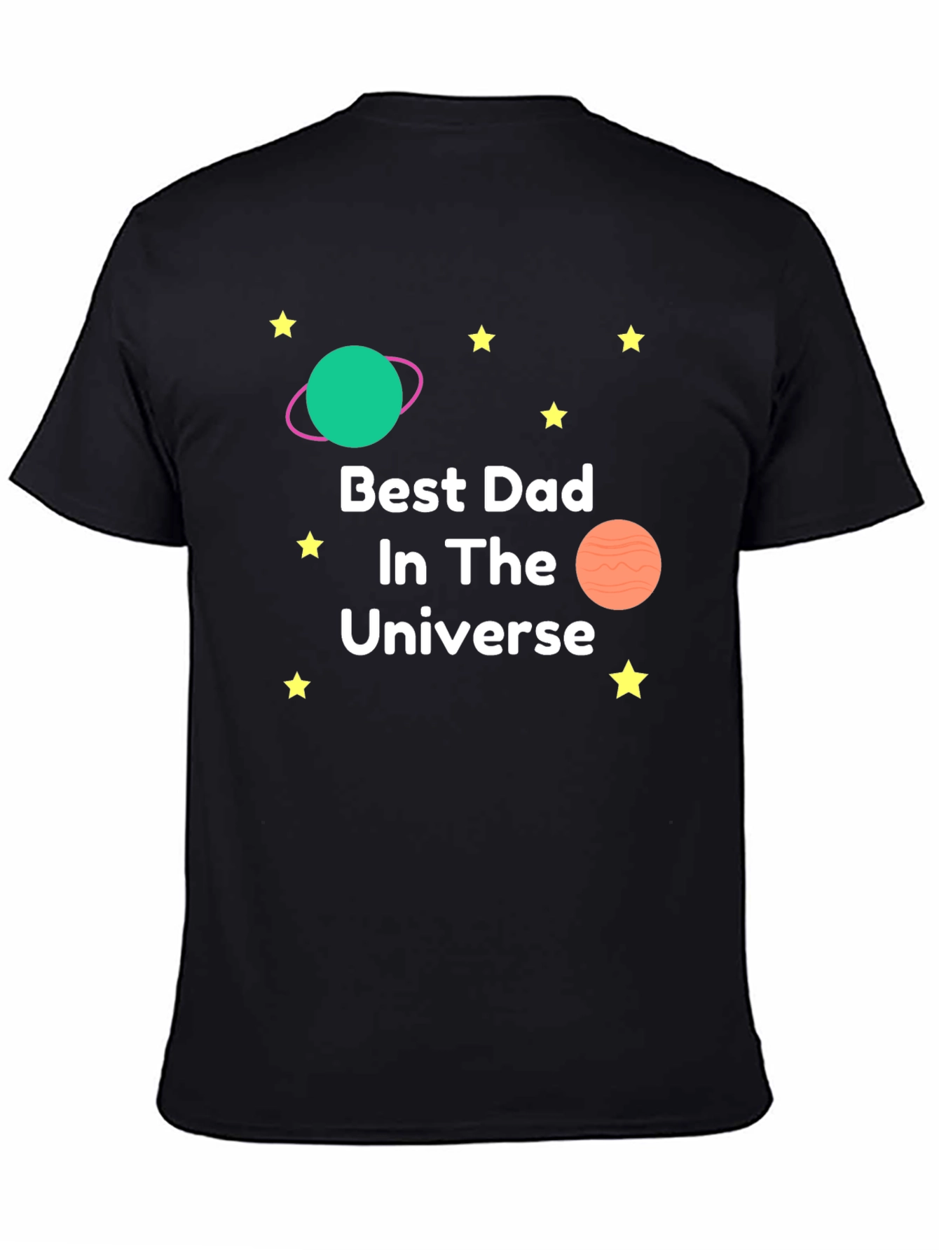 Best Dad in the Universe Black T-Shirt
