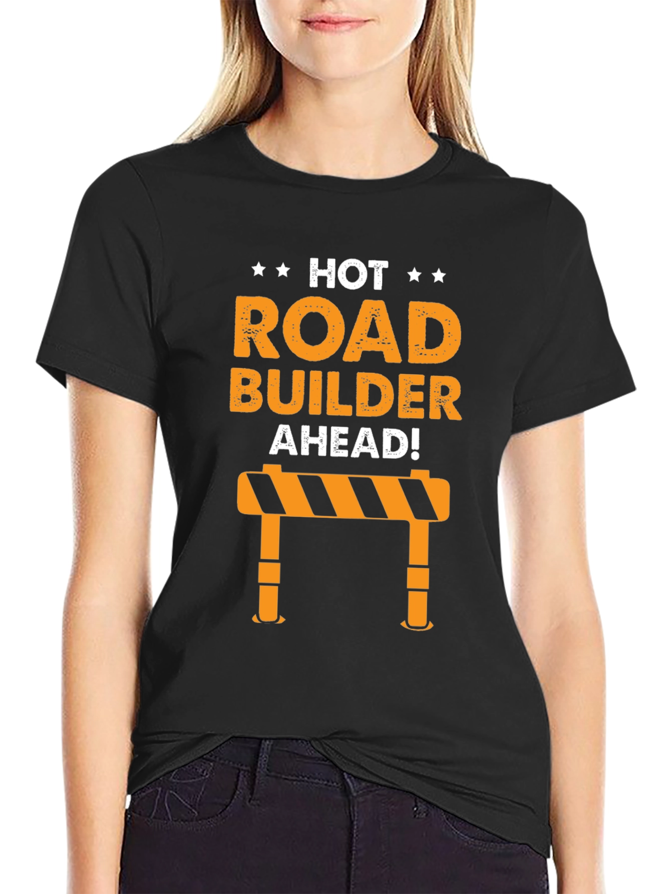 Hot Road Builder Ahead T-Shirt - Construction Crew Apparel
