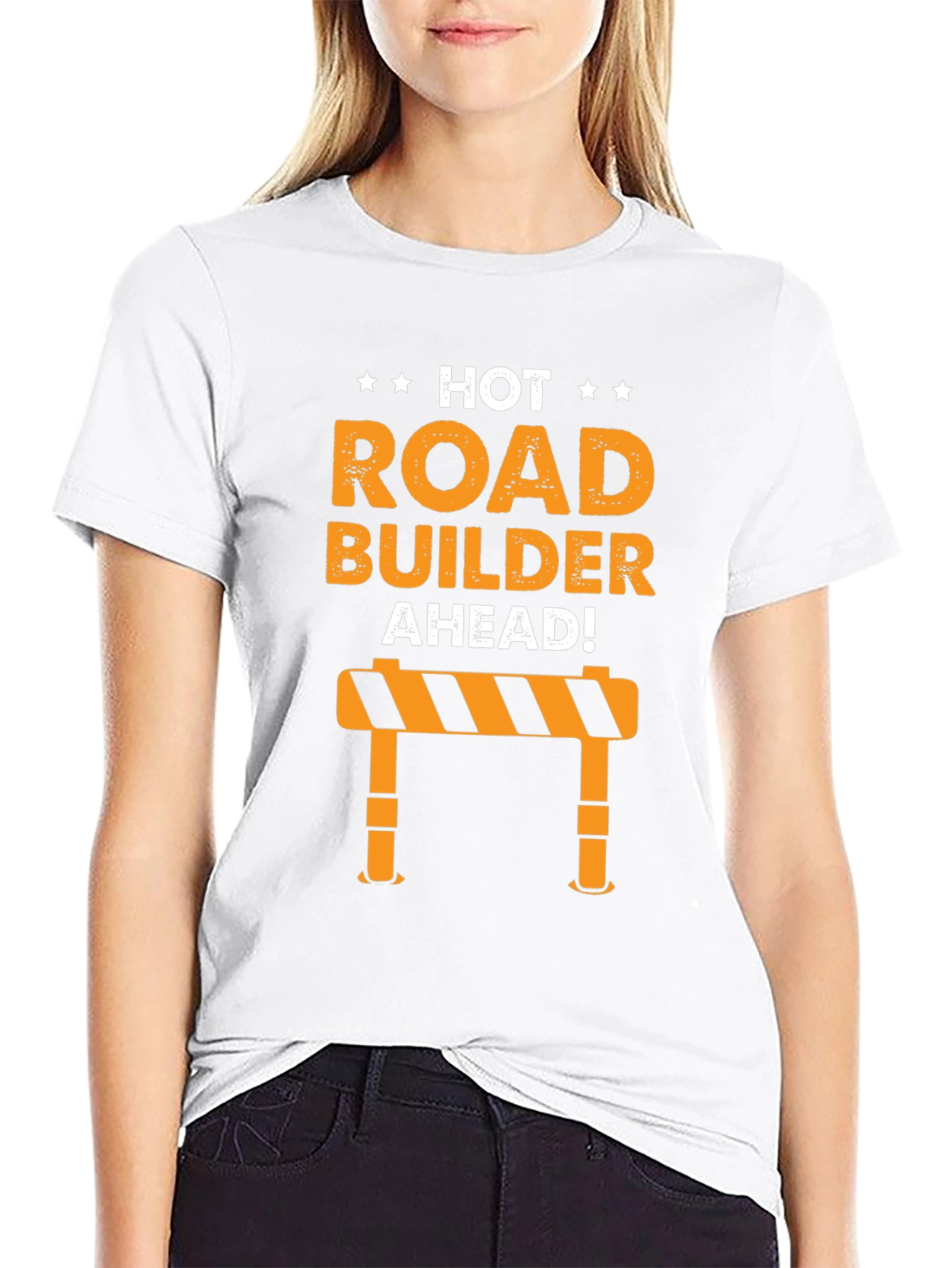 Hot Road Builder Ahead T-Shirt - Construction Crew Apparel