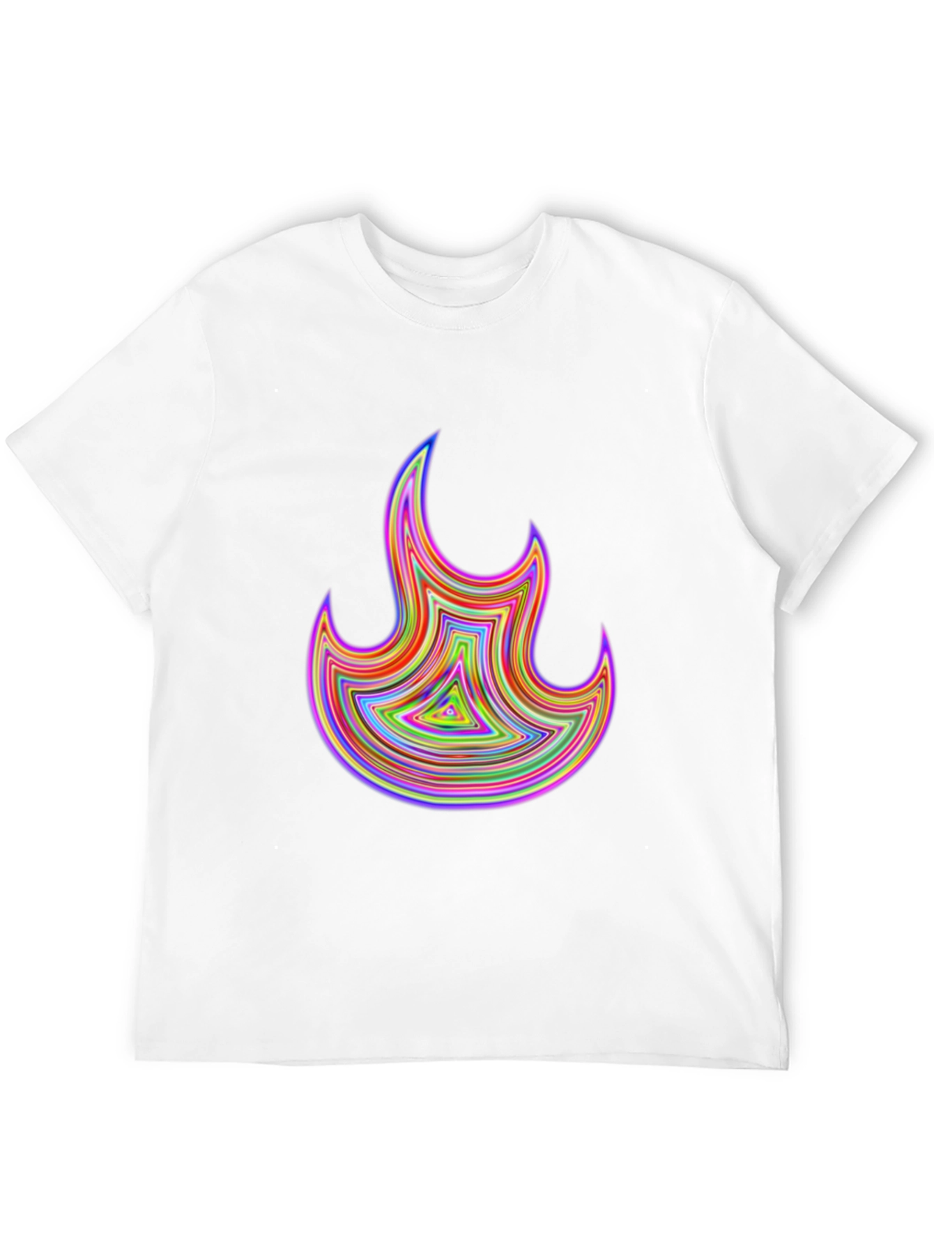 Psychedelic Flame Graphic Black T-Shirt