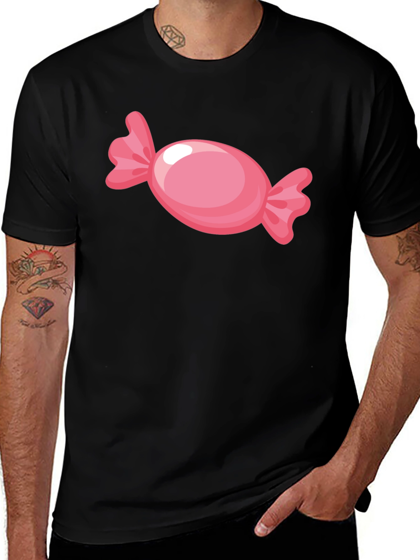 Candy Graphic Black T-Shirt