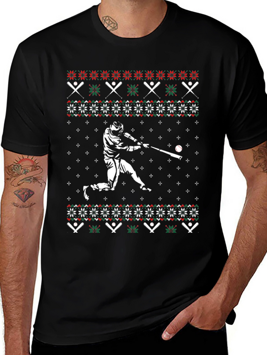 Baseball Christmas Ugly Sweater T-Shirt
