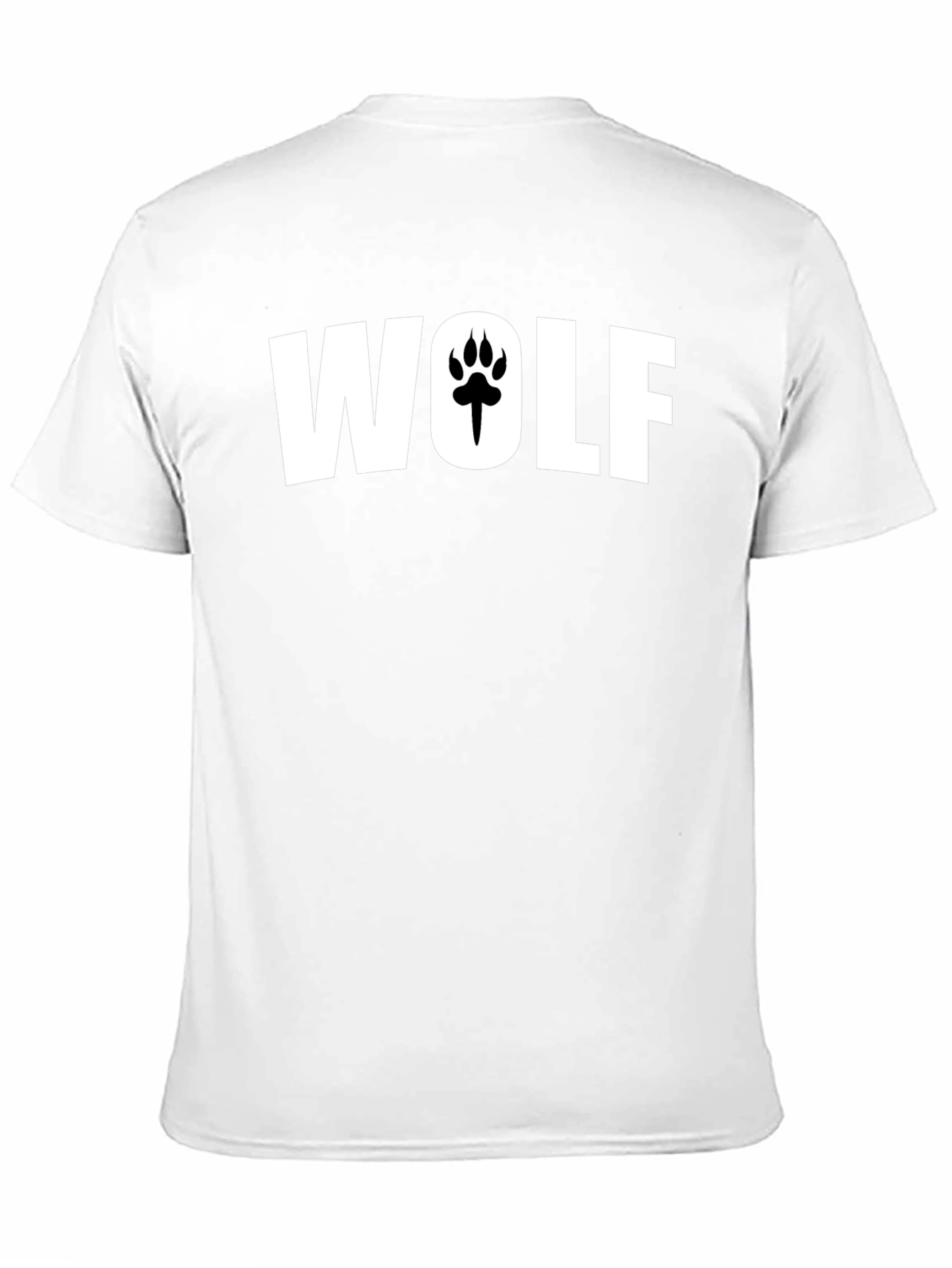 Wolf Paw Print Graphic T-Shirt - Casual Cotton Tee