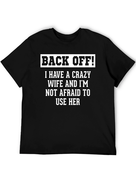 Funny Back Off Crazy Wife T-Shirt