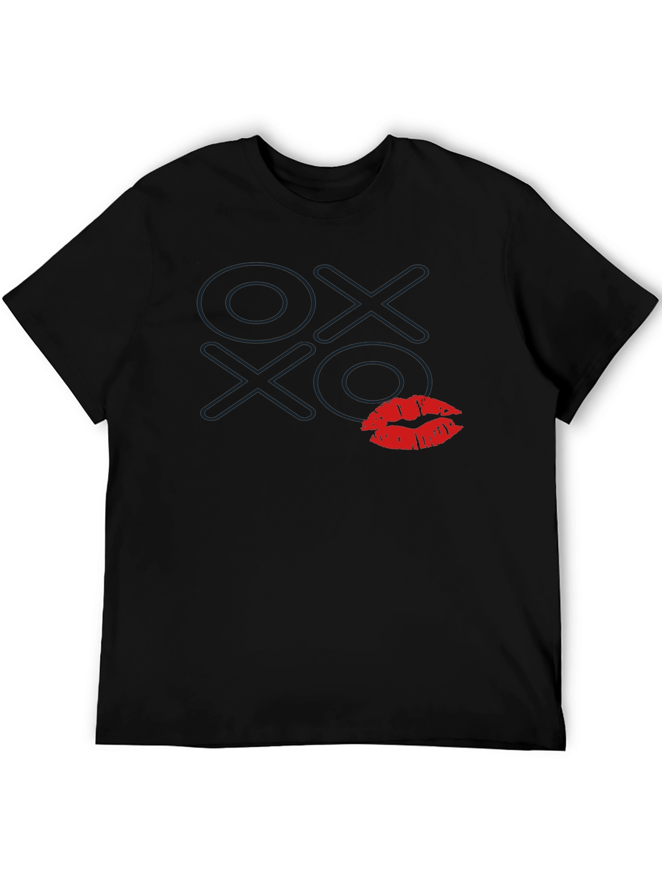 OX XO Lips Graphic Tee - Black T-Shirt