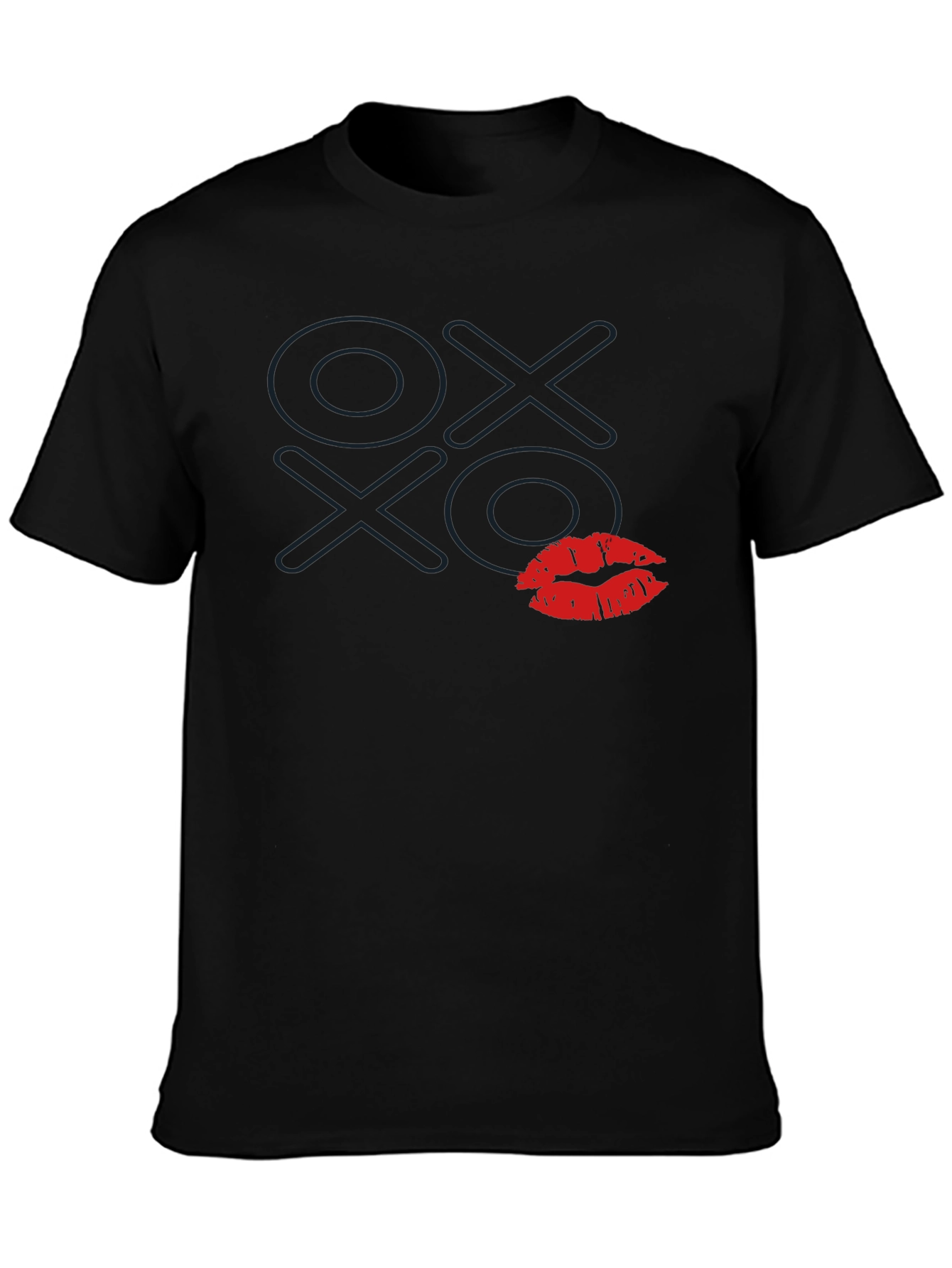 OX XO Lips Graphic Tee - Black T-Shirt