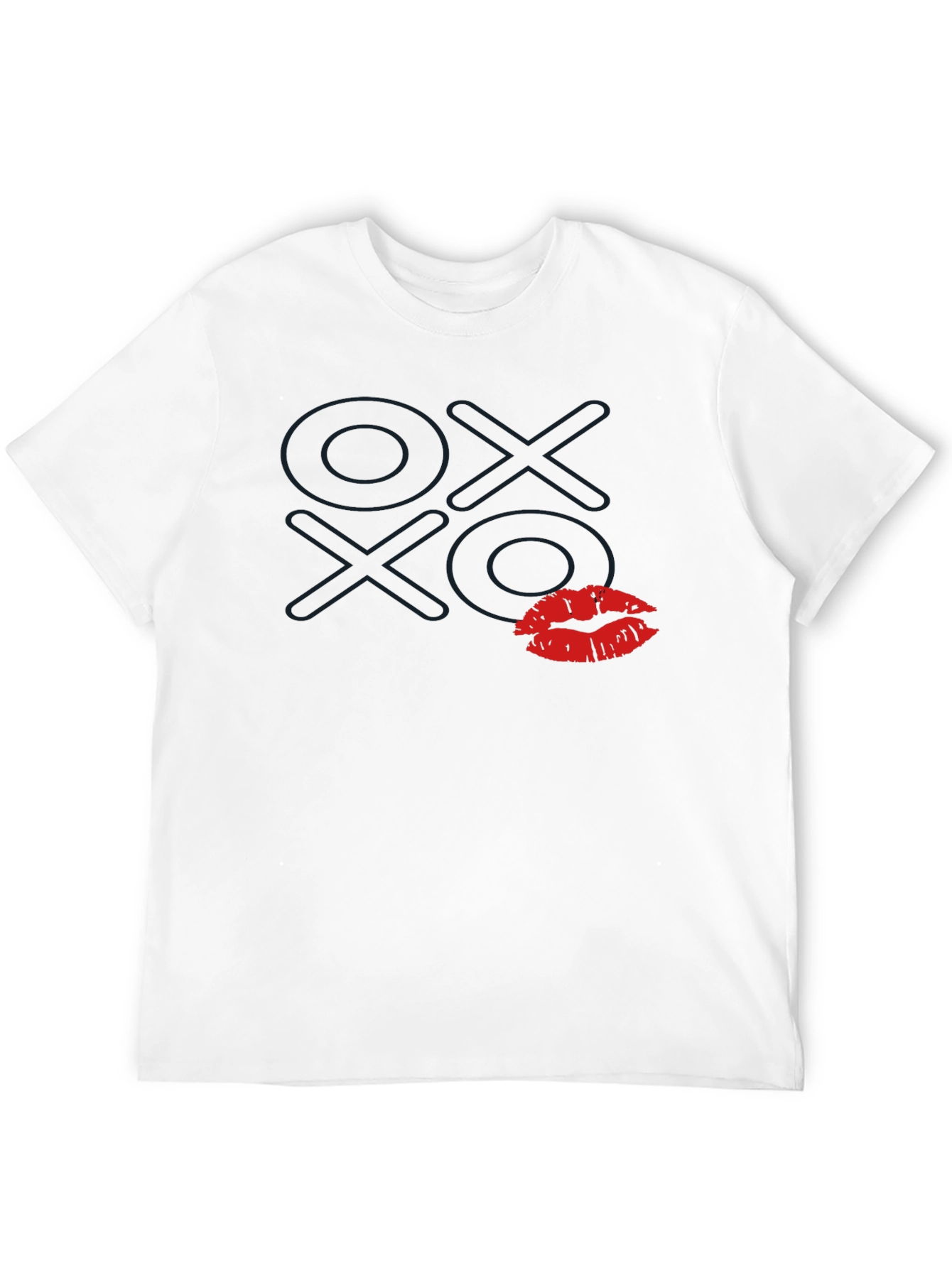 OX XO Lips Graphic Tee - Black T-Shirt