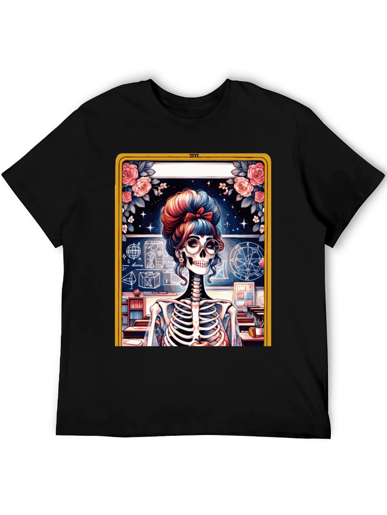 Skeleton Teacher Graphic Tee - Spooky Chic