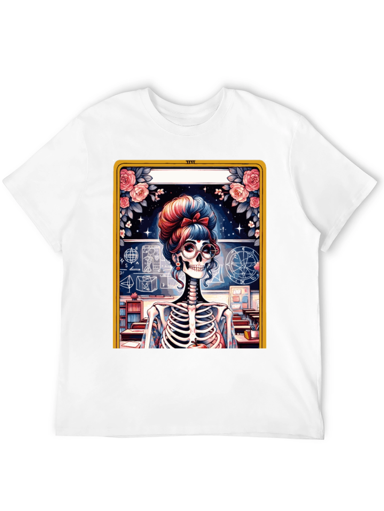 Skeleton Teacher Graphic Tee - Spooky Chic