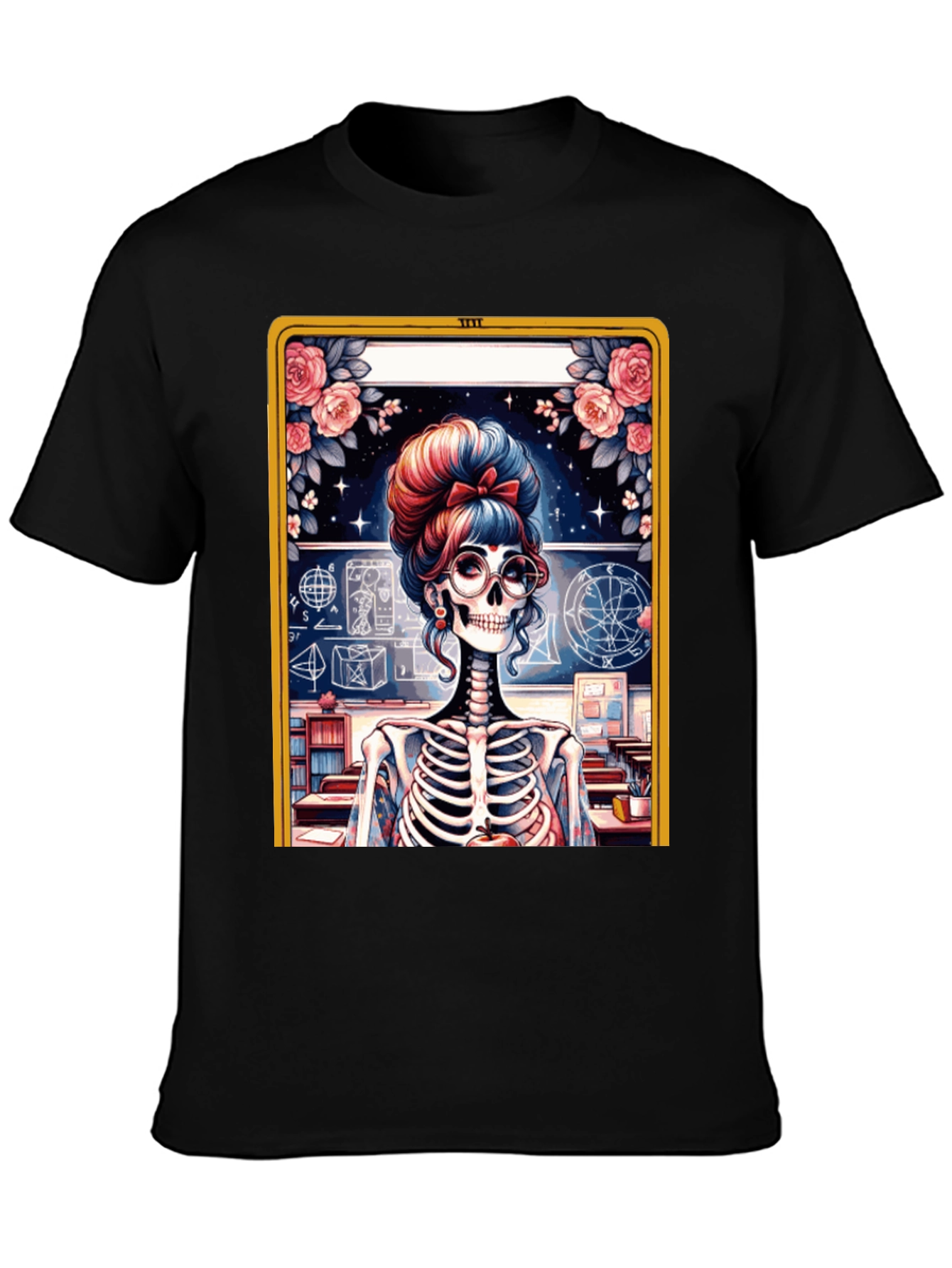 Skeleton Teacher Graphic Tee - Spooky Chic